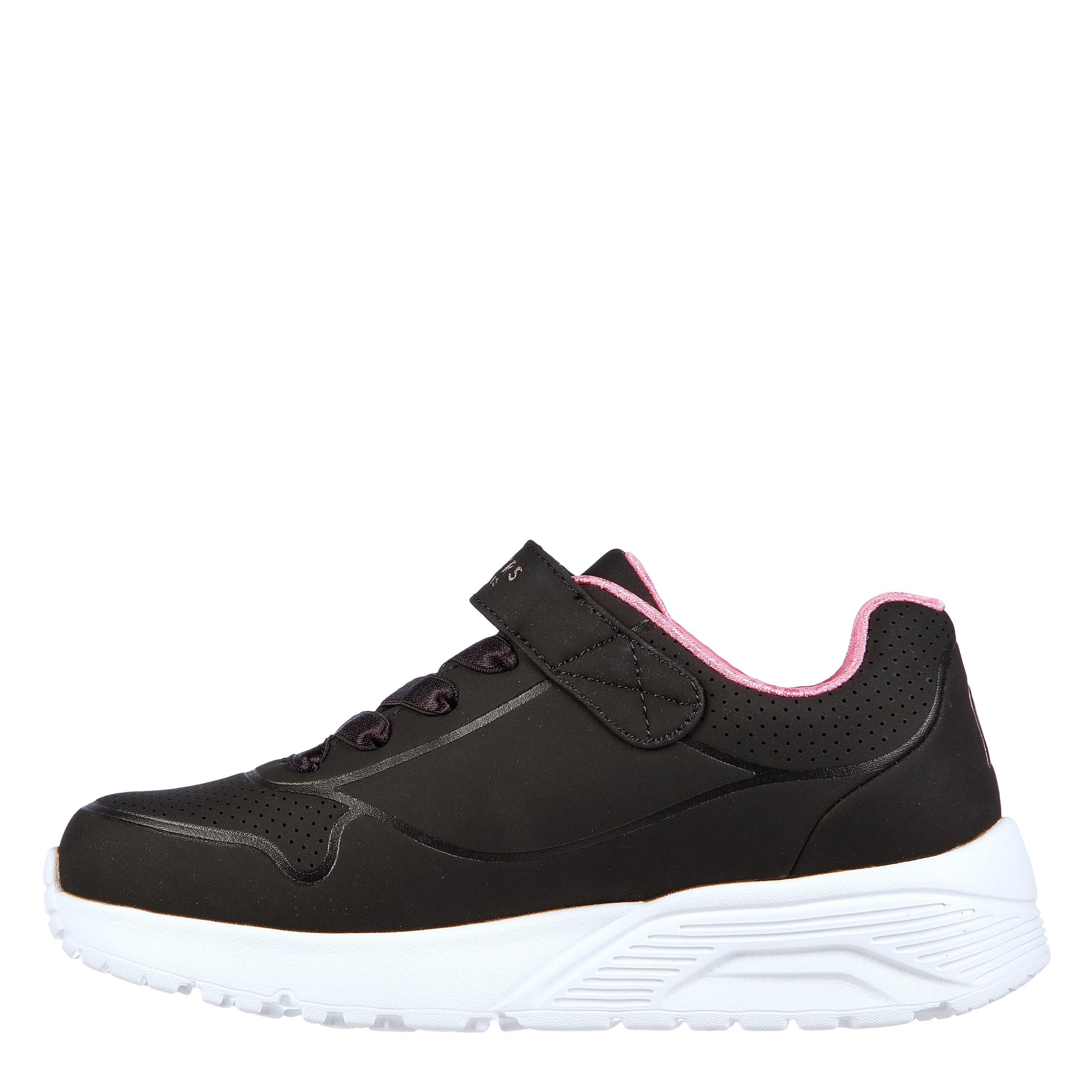 Black/Pink - Skechers - Gore & Strap Fashion Embossed Sneak Low-Top Trainers Girls - 2