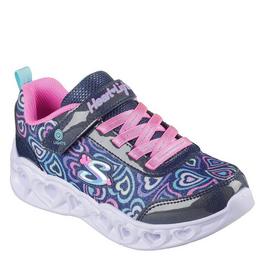 Skechers Heart Leather Light Up Trainers
