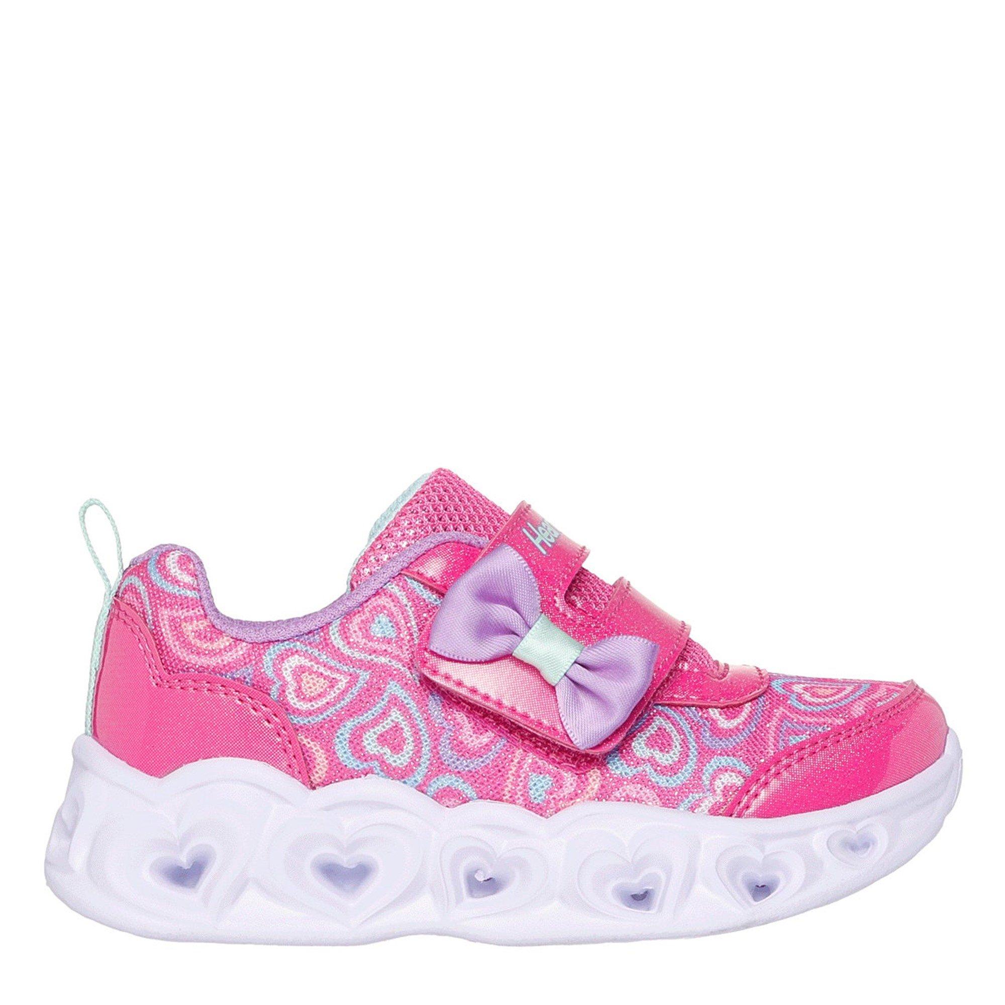 Pink - Skechers - Kids Heart Lights Boogie Land Light Up Trainers - 1