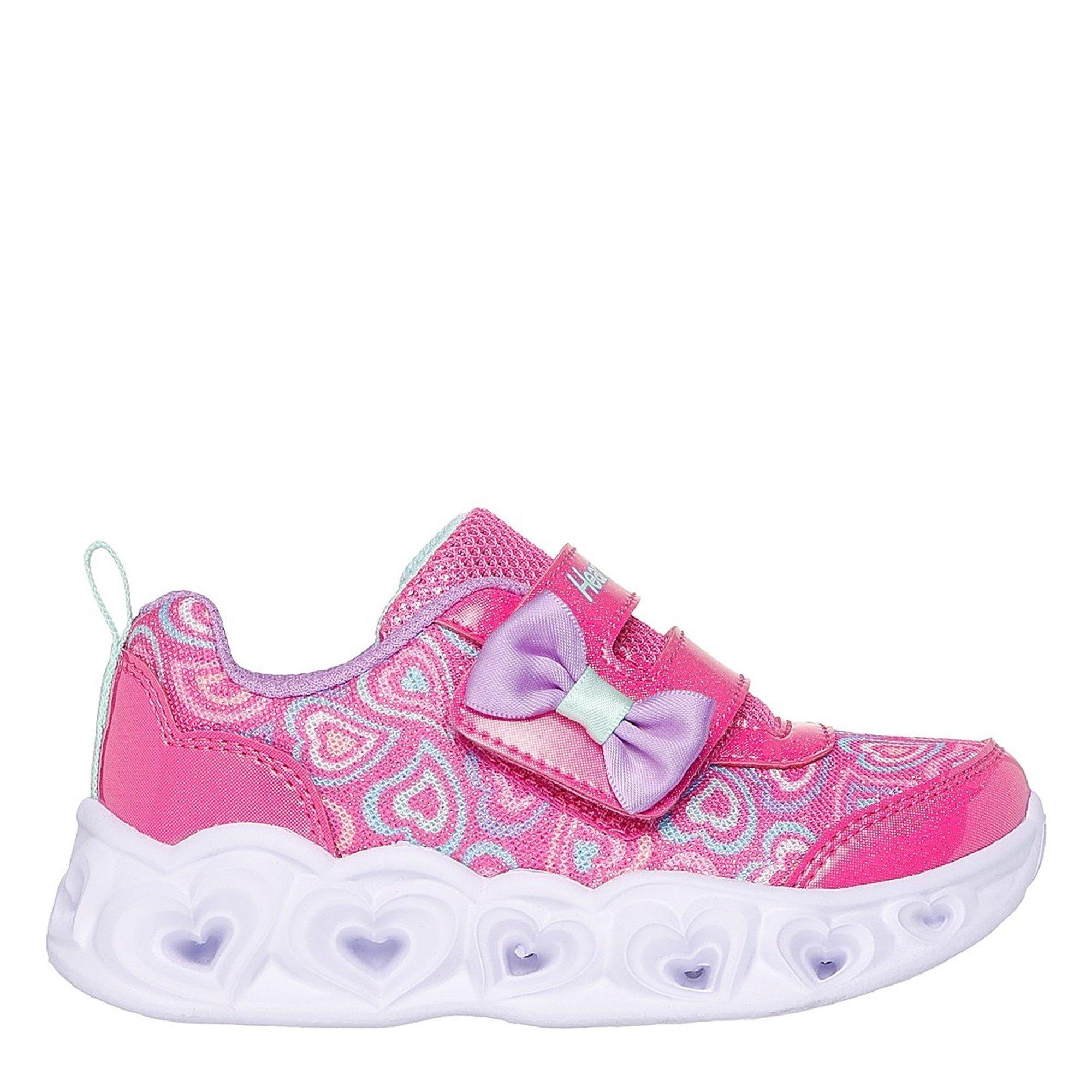 Pink - Skechers - Heart Lights - Boogie Land Light Up Trainers Girls - 3