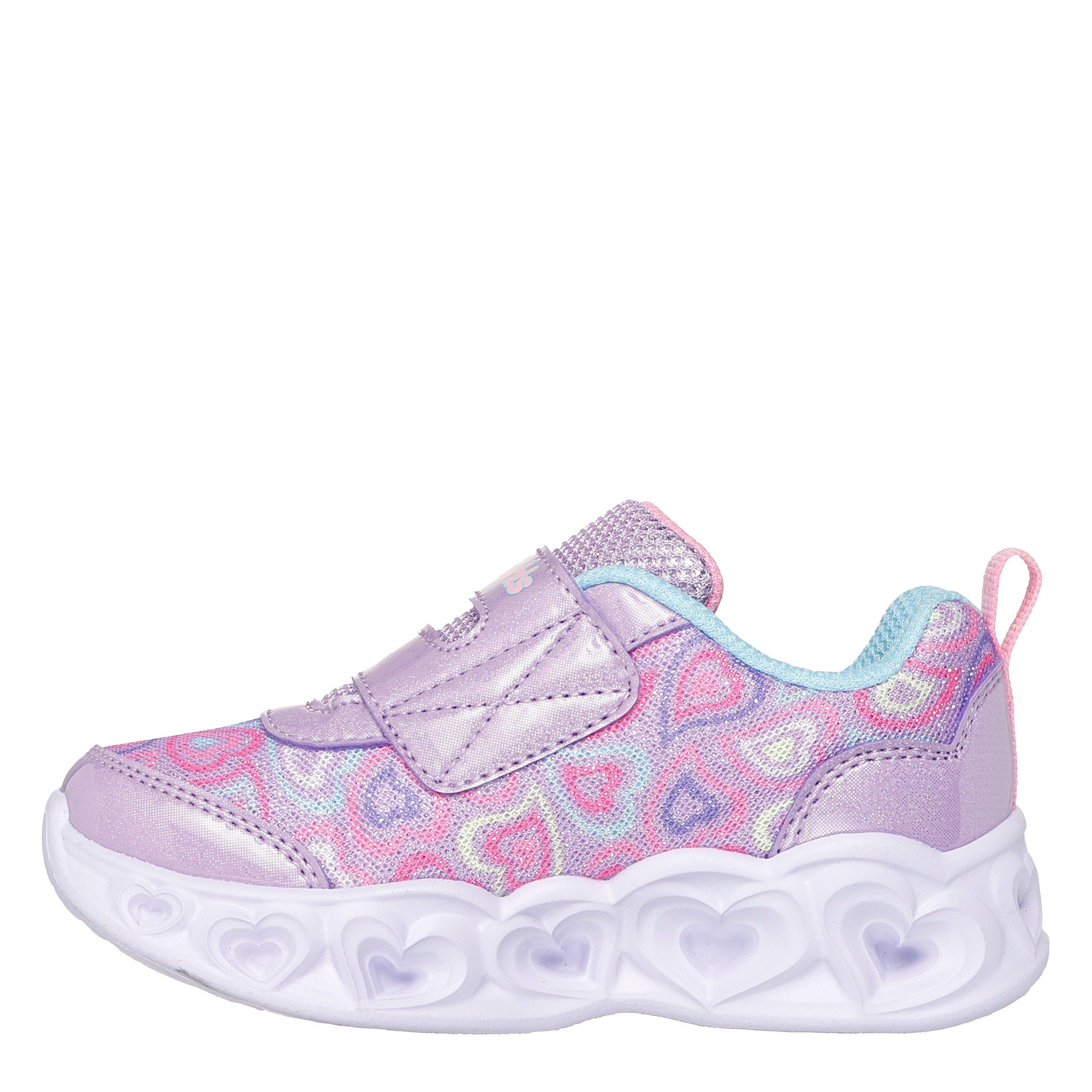 Lavender - Skechers - Kids Heart Lights Boogie Land Light Up Trainers - 2