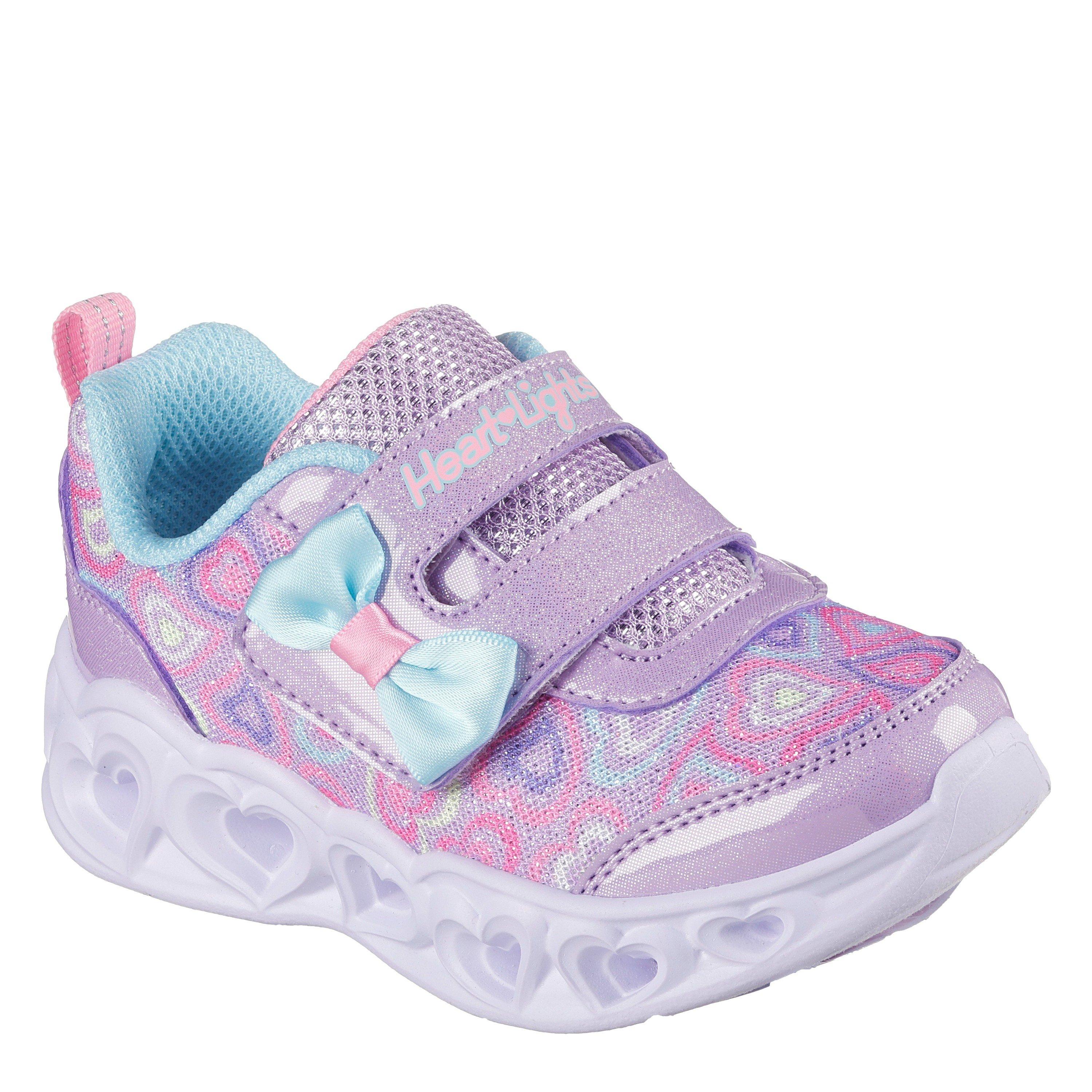 Lavender - Skechers - Kids Heart Lights Boogie Land Light Up Trainers - 3