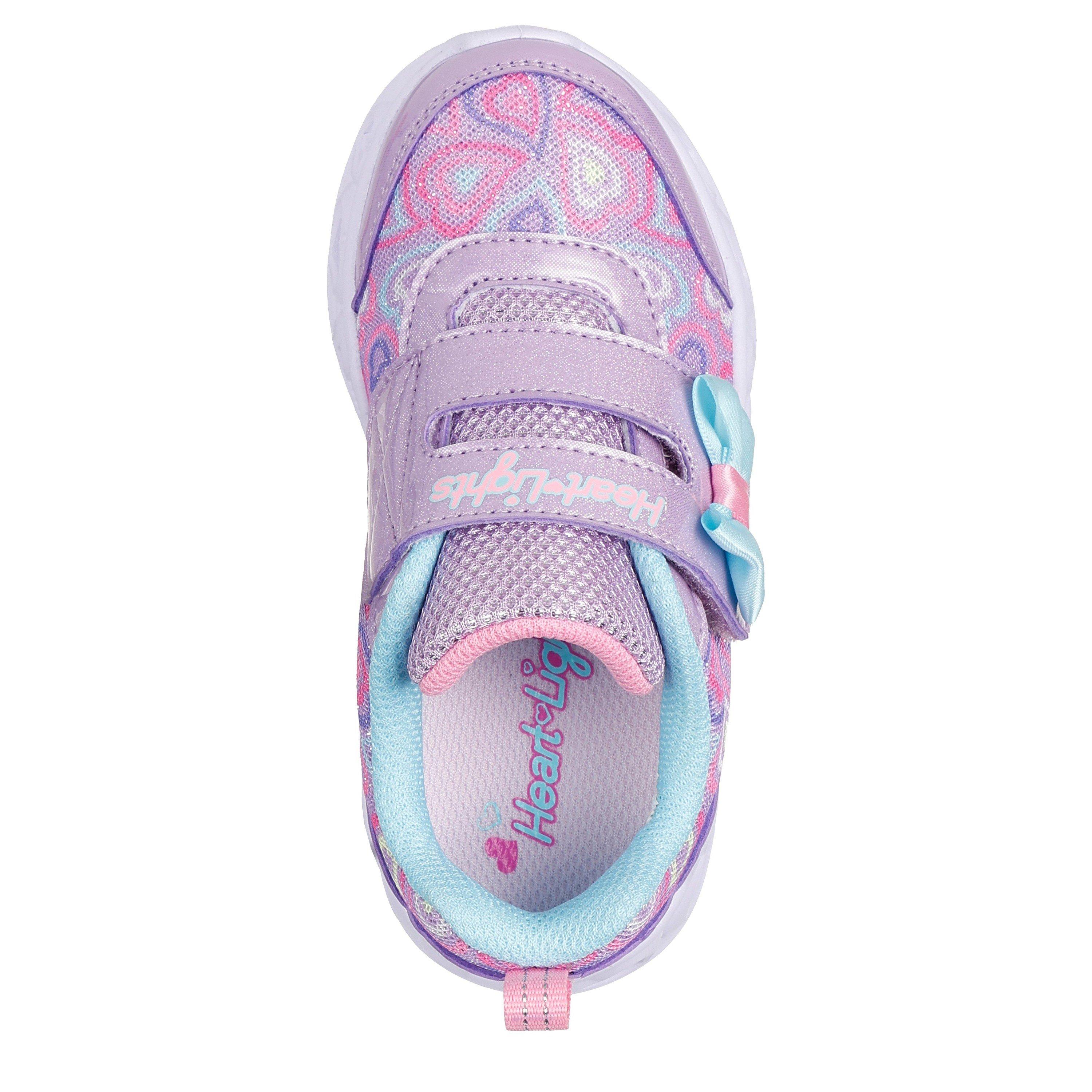 Lavender - Skechers - Kids Heart Lights Boogie Land Light Up Trainers - 4
