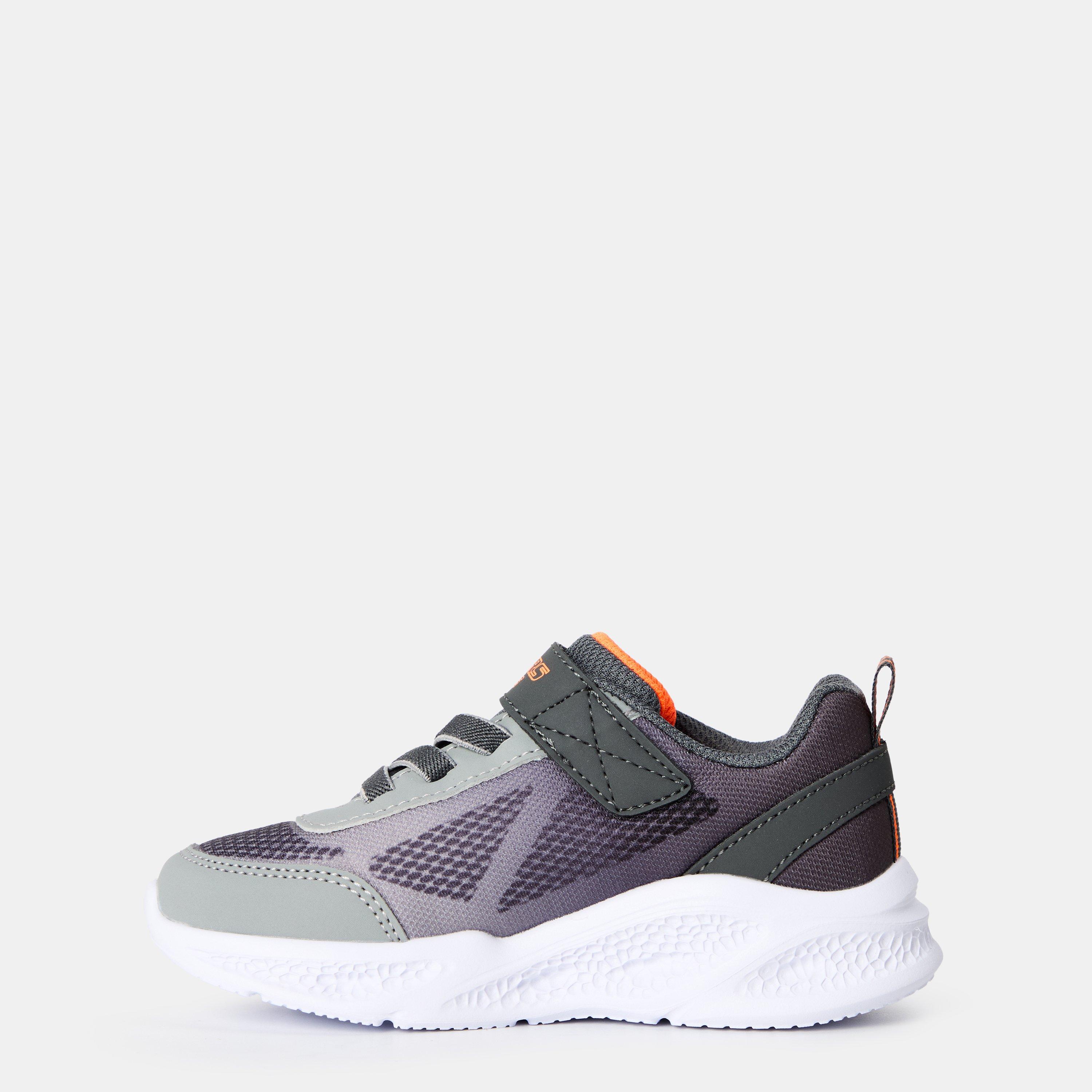 Grigio/Arancione - Skechers - Lighted Gore & Strap Sneaker W Mult Light Up Trainers Boys - 2