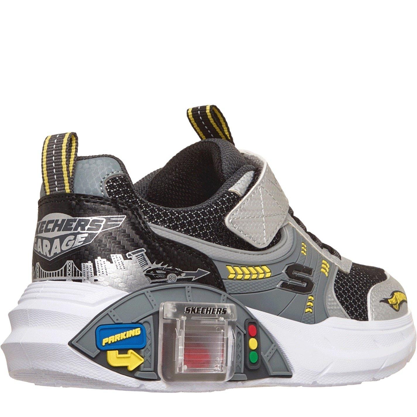 Silver/Black - Skechers - Kids Casual Low-Top Trainers - 7