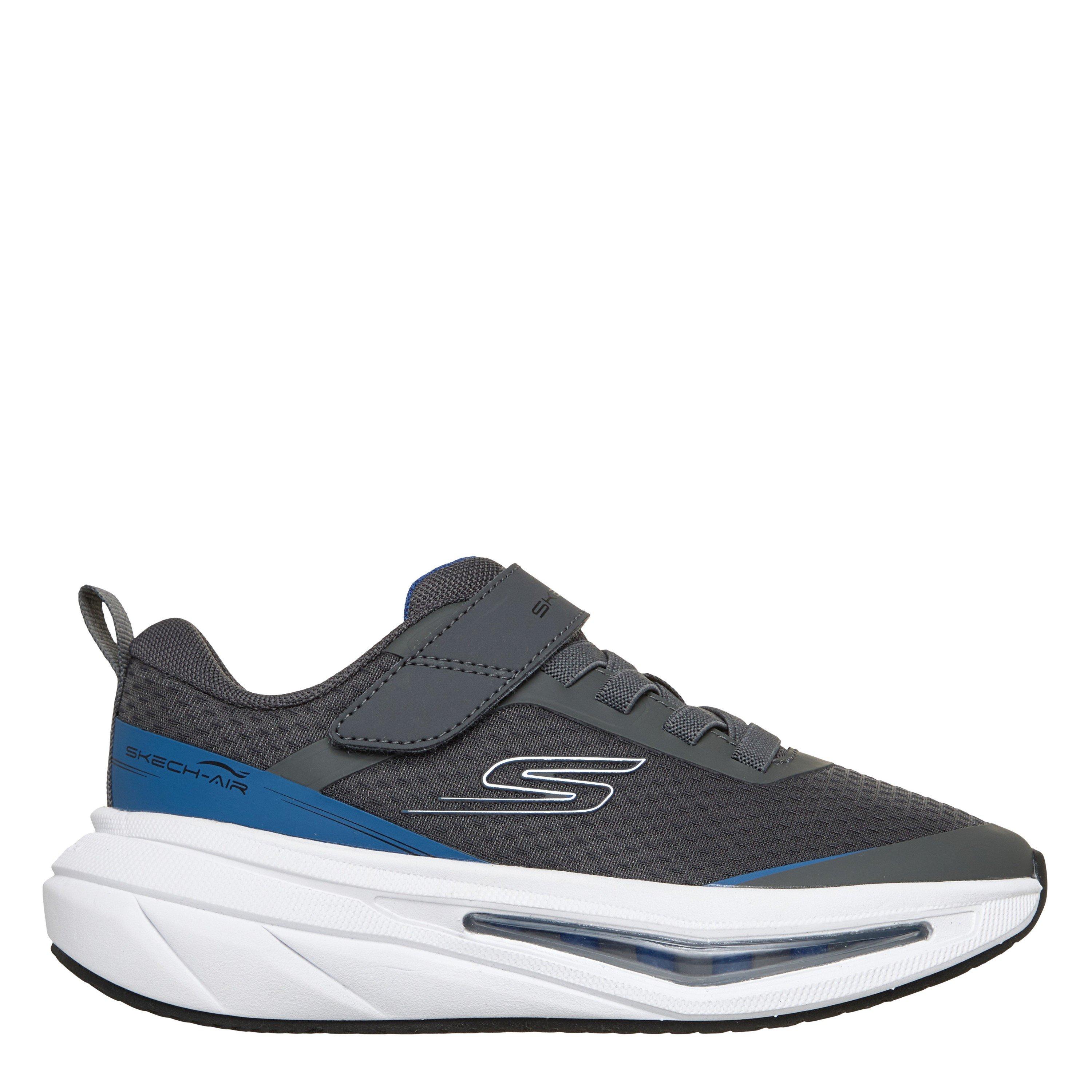 Skechers Boys Kids' Casual Low-Top Trainers - Charcoal/Blue - 1 (33.5)
