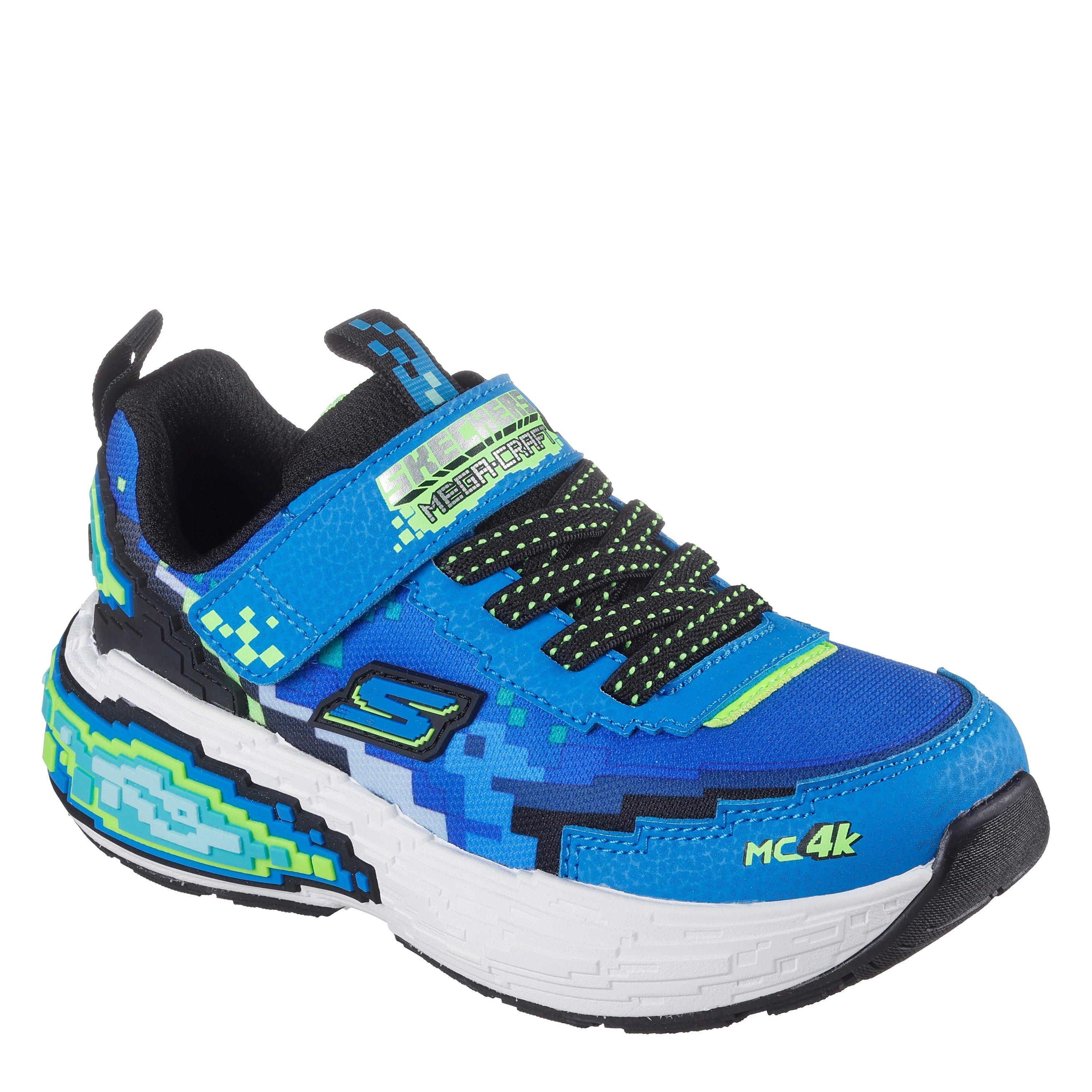 Blue - Skechers - Gore & Strap Sneaker W Pixel Detail Low-Top Trainers Boys - 1