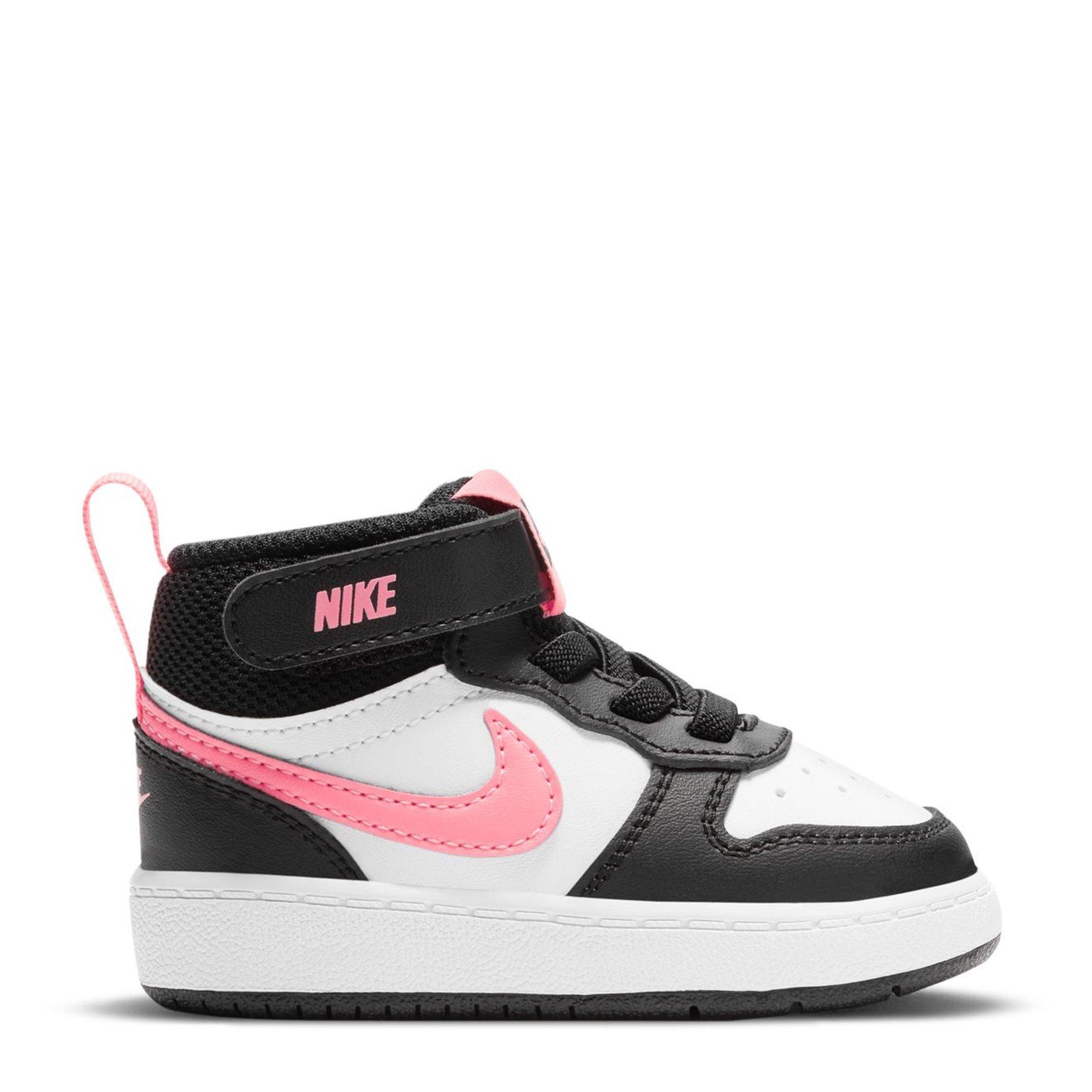 Crno/Roze/Bijelo - Nike - Court Borough Mid 2 Baby/Toddler Shoes - 1