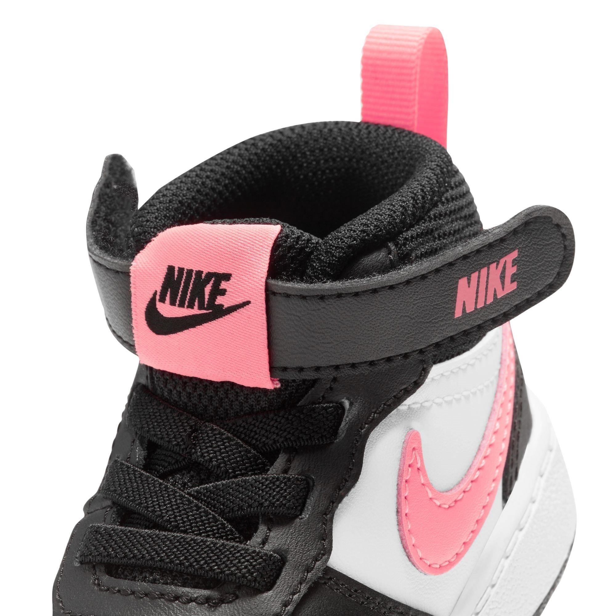 Nero/Rosa/Bianco - Nike - Court Borough Mid 2 Baby/Toddler Shoes - 8