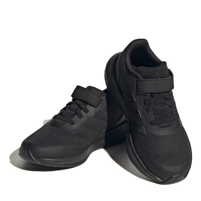Triple Noir - adidas - Run Falcon 3 Childrens Boys Running Shoes - 3