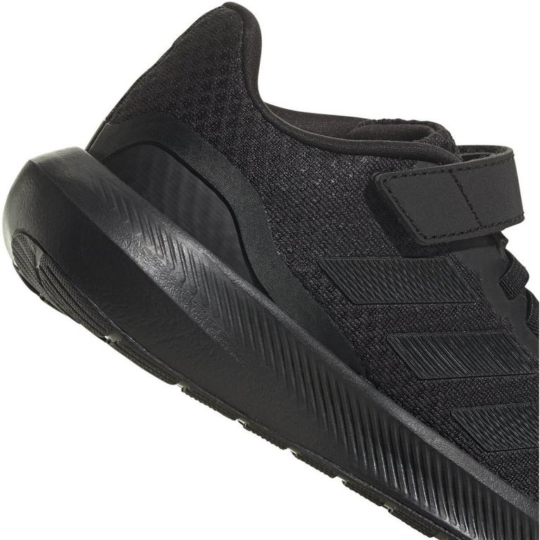 Triple Noir - adidas - Run Falcon 3 Childrens Boys Running Shoes - 7