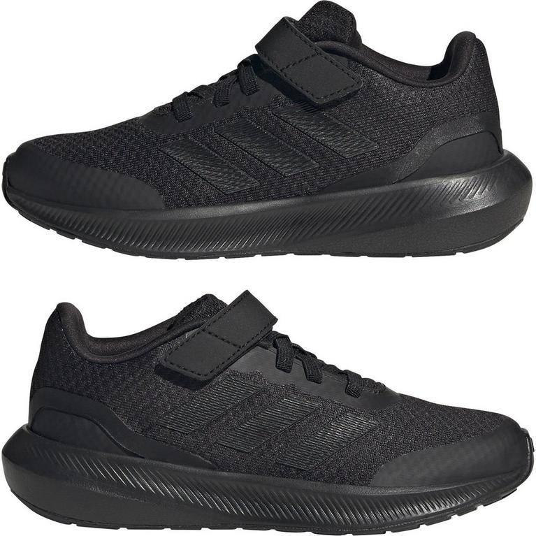Triple Noir - adidas - Run Falcon 3 Childrens Boys Running Shoes - 9