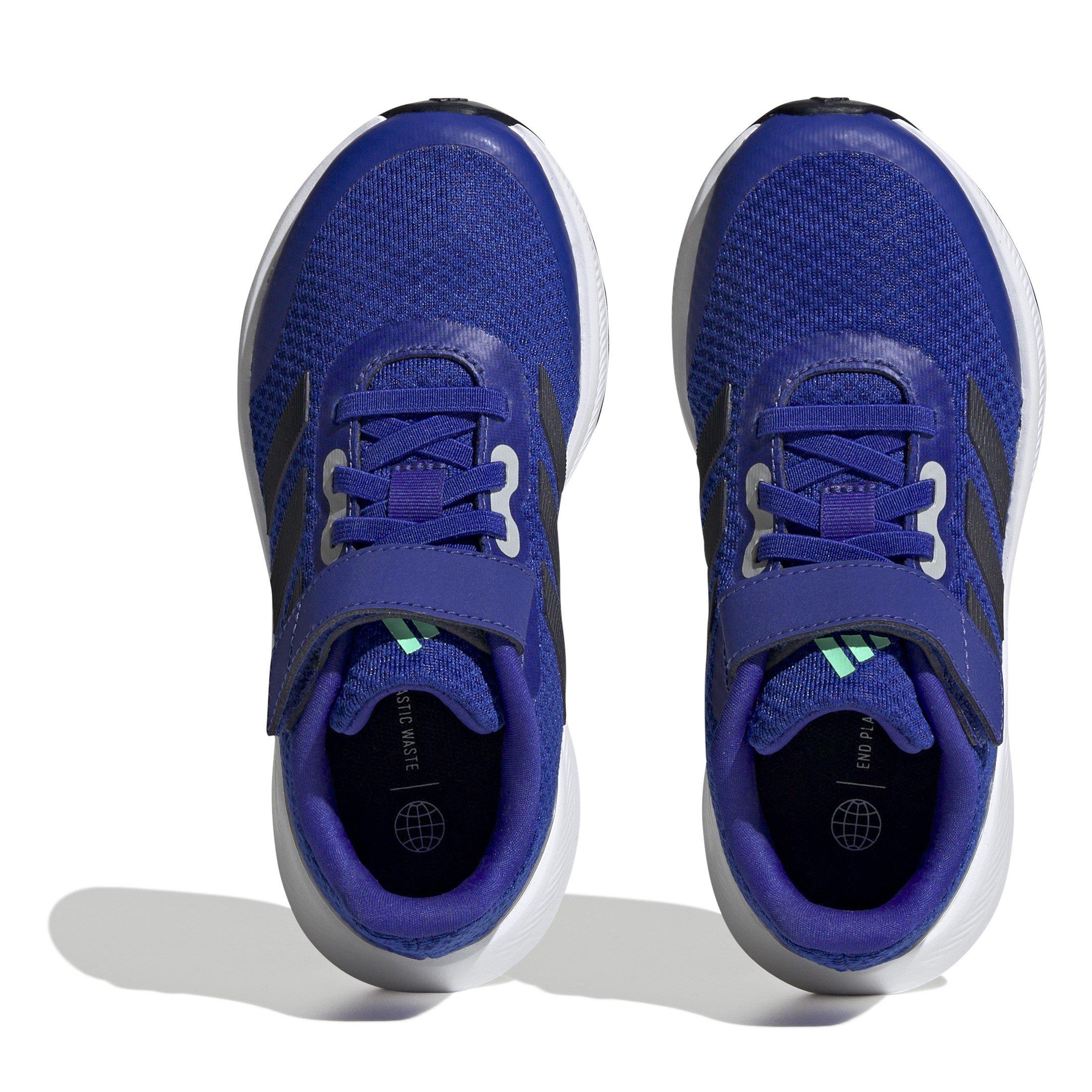 Blå/Blæk - adidas - Run Falcon 3 Childrens Boys Running Shoes - 5