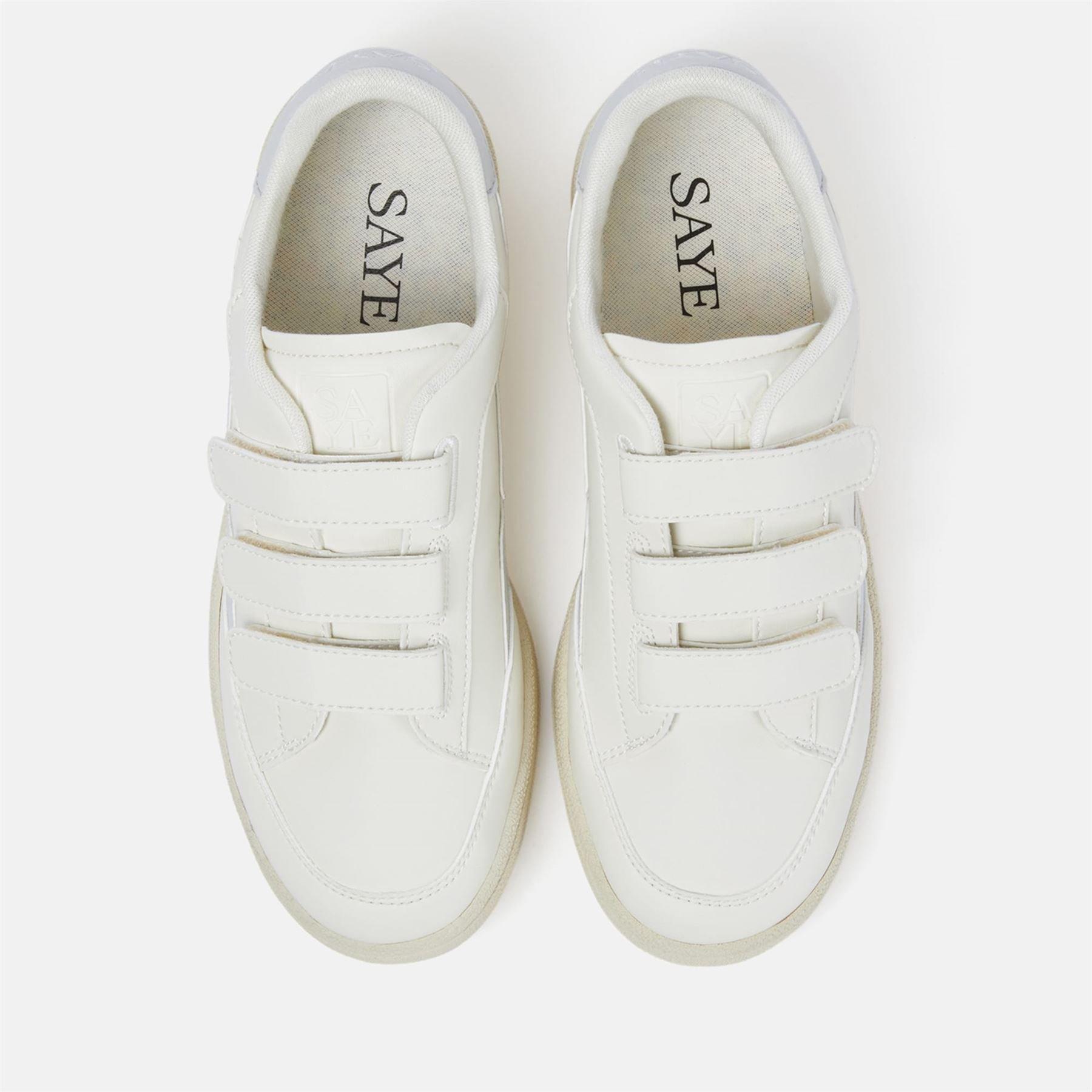 White - Saye - Modelo 89 Vegan Strap Trainers - 2