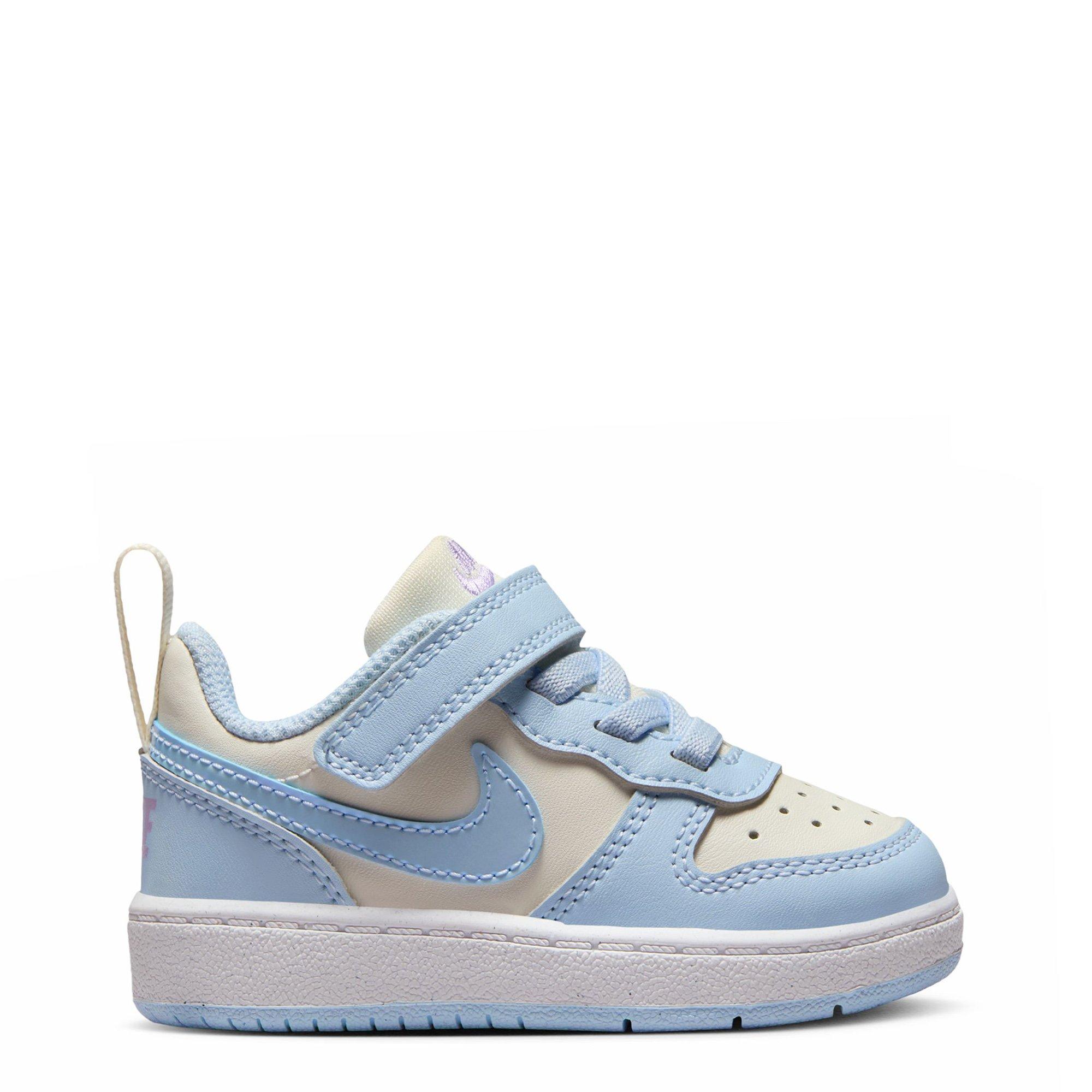 Pearl/Blue - Nike - Court Borough Recraft Infant Shoes - 1