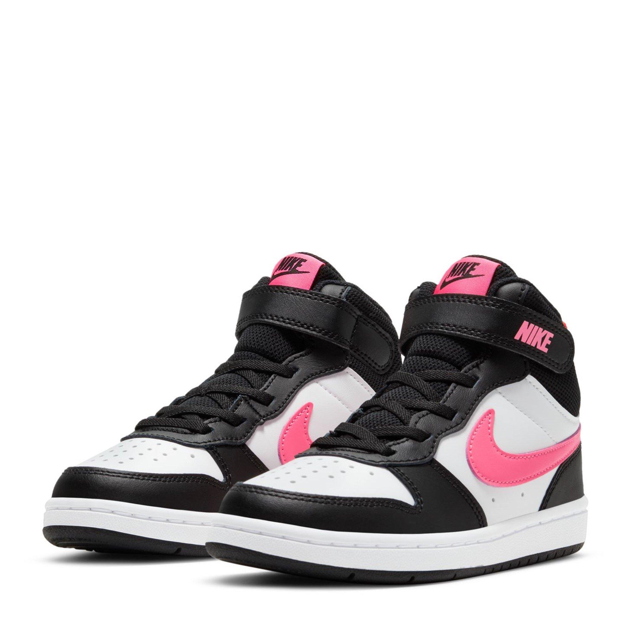 Black/Pink/Wht - Nike - Court Borough Mid 2 Little Kids' Shoes - 3