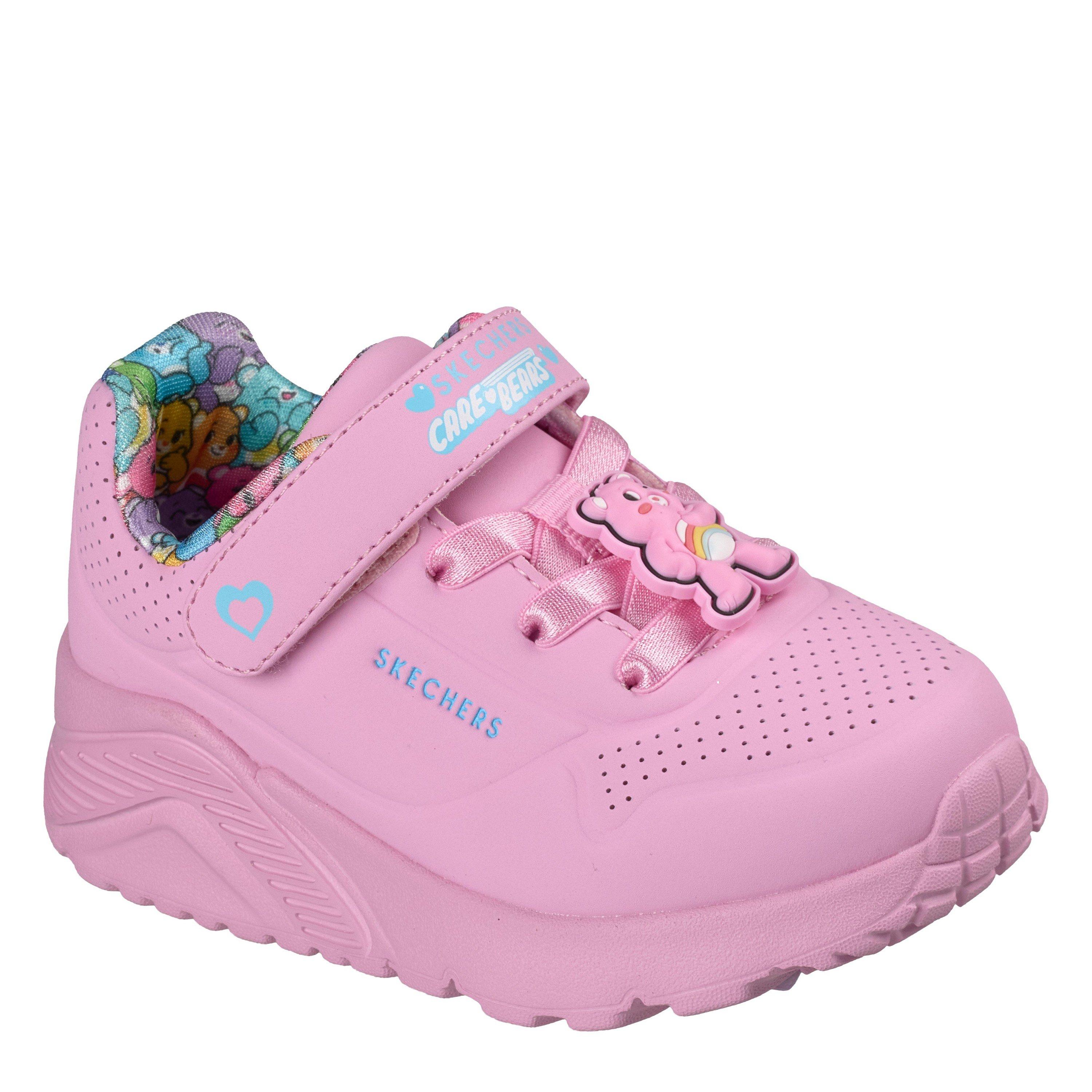 Pink/Multi - Skechers - Kids' Uno Lite Low-Top Trainers - 3