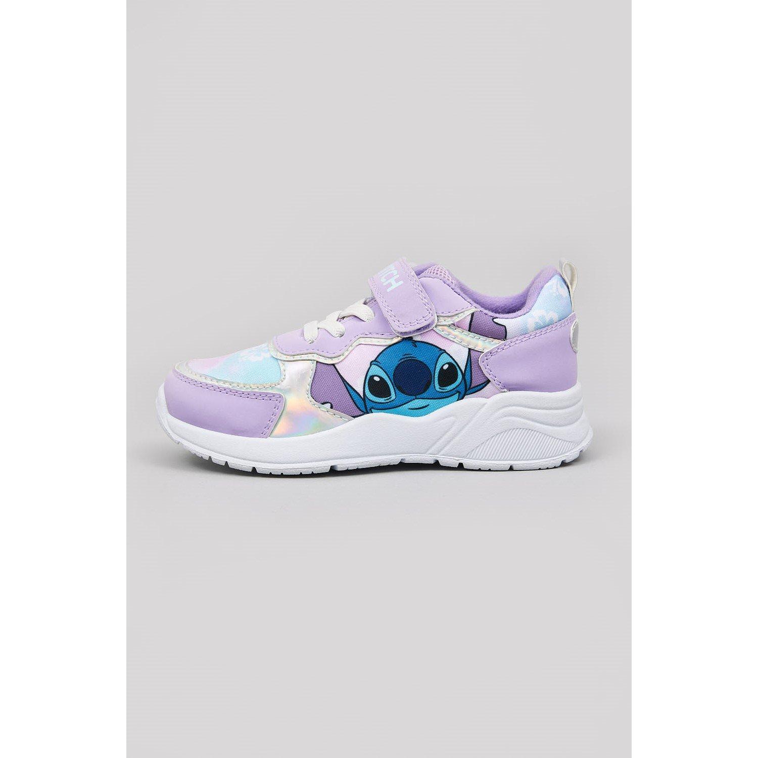 Disney Stitch  Kids Low Trainers Childrens - White/Purple - C12 (30.5)