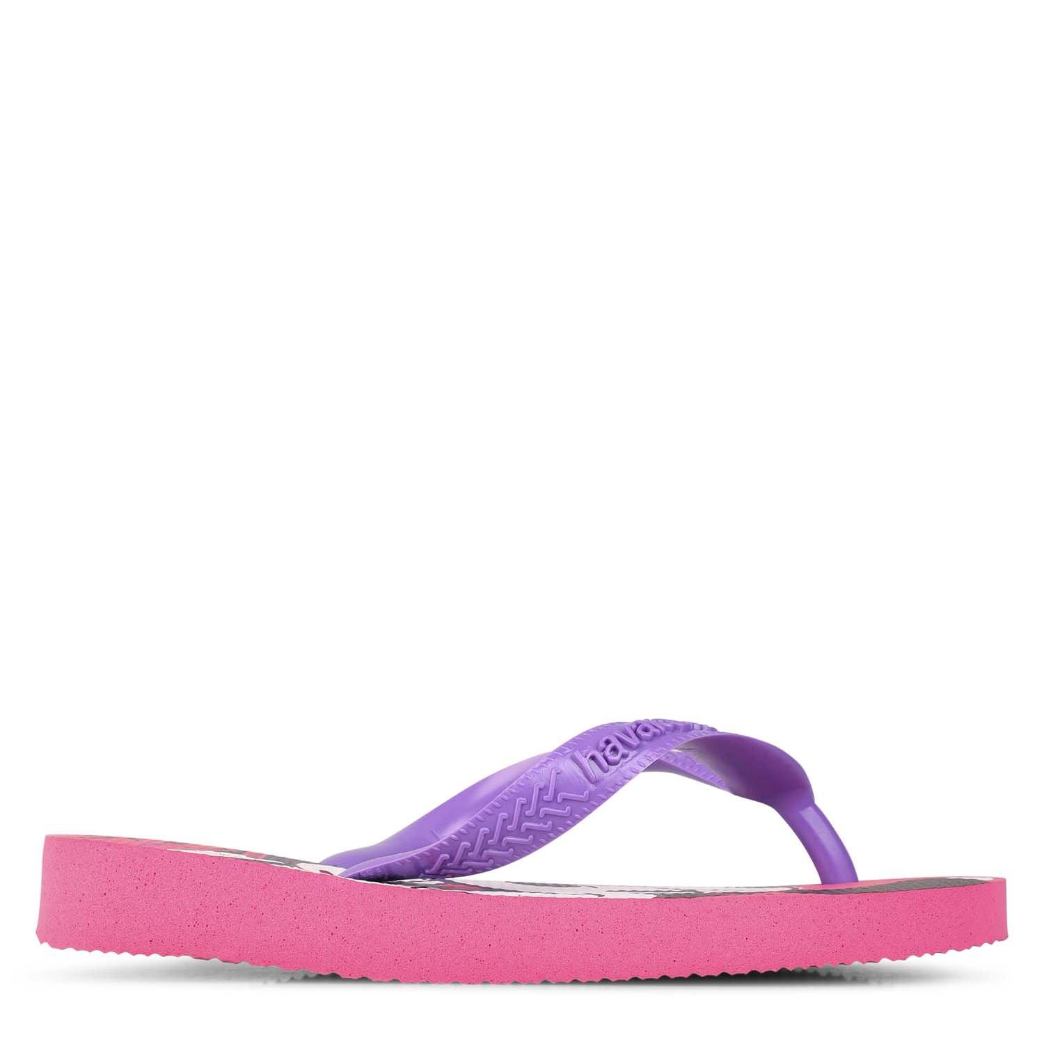 Havaianas Girls Kids' Top Disney Prisma Purple Flip Flops - Pink - 12-13C