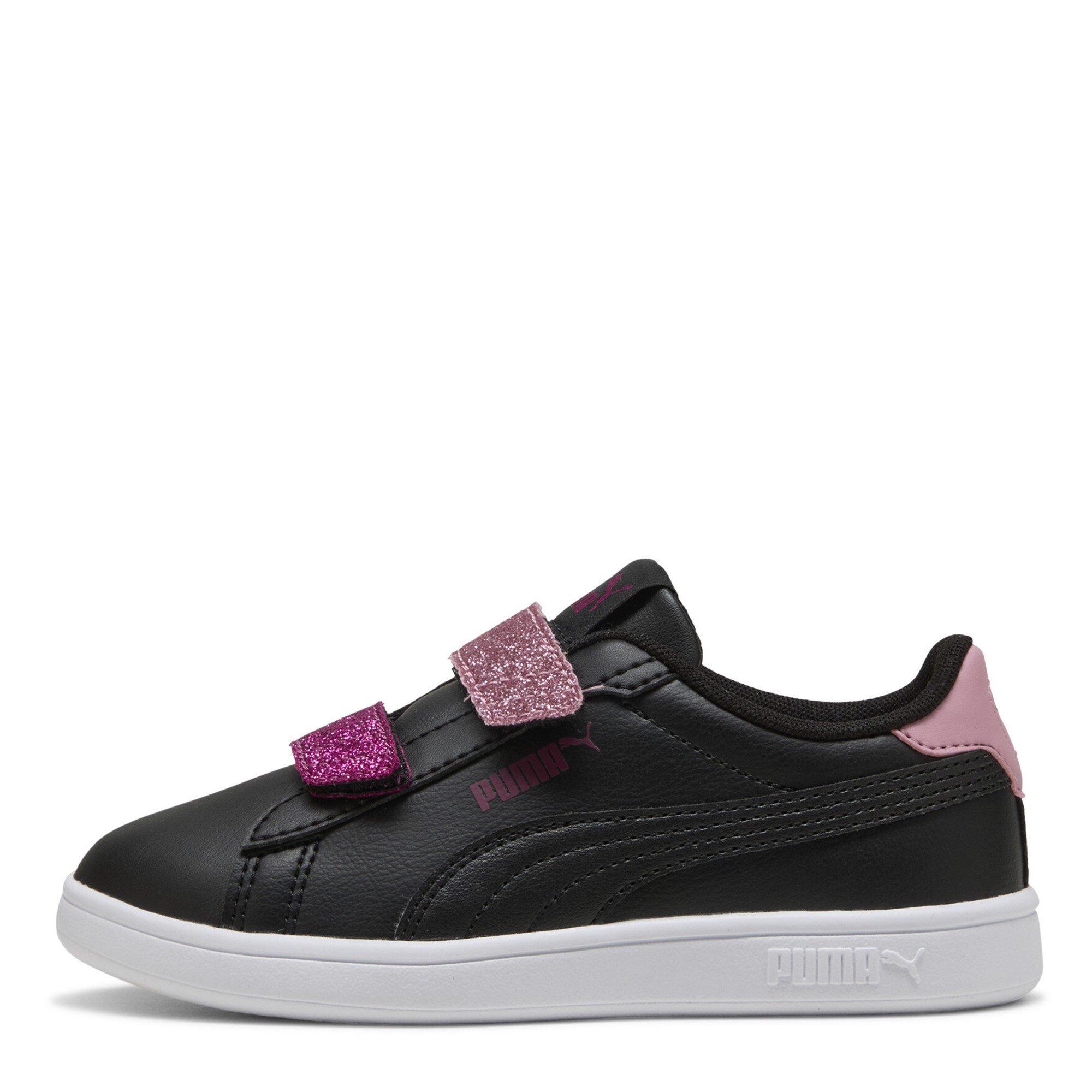 Zwart/Bes - Puma - Smash 3.0 Glitter Velcro Trainers Childrens - 2