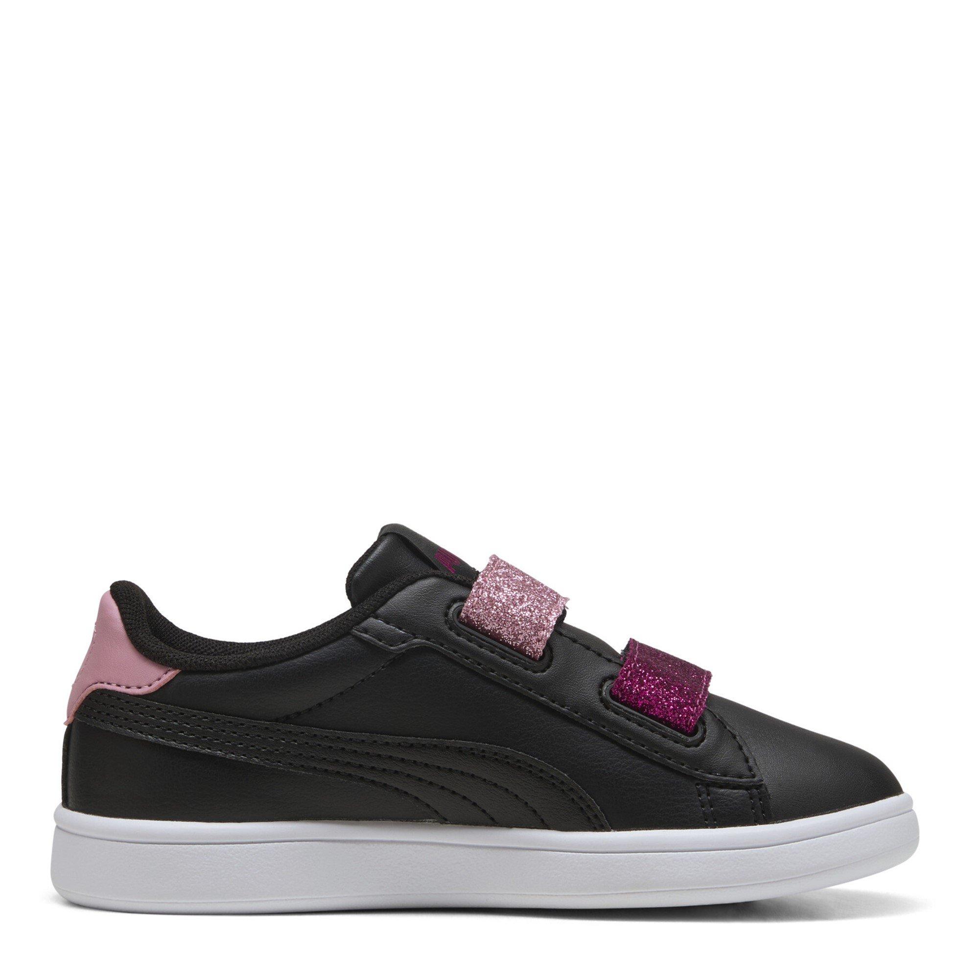 Zwart/Bes - Puma - Smash 3.0 Glitter Velcro Trainers Childrens - 4