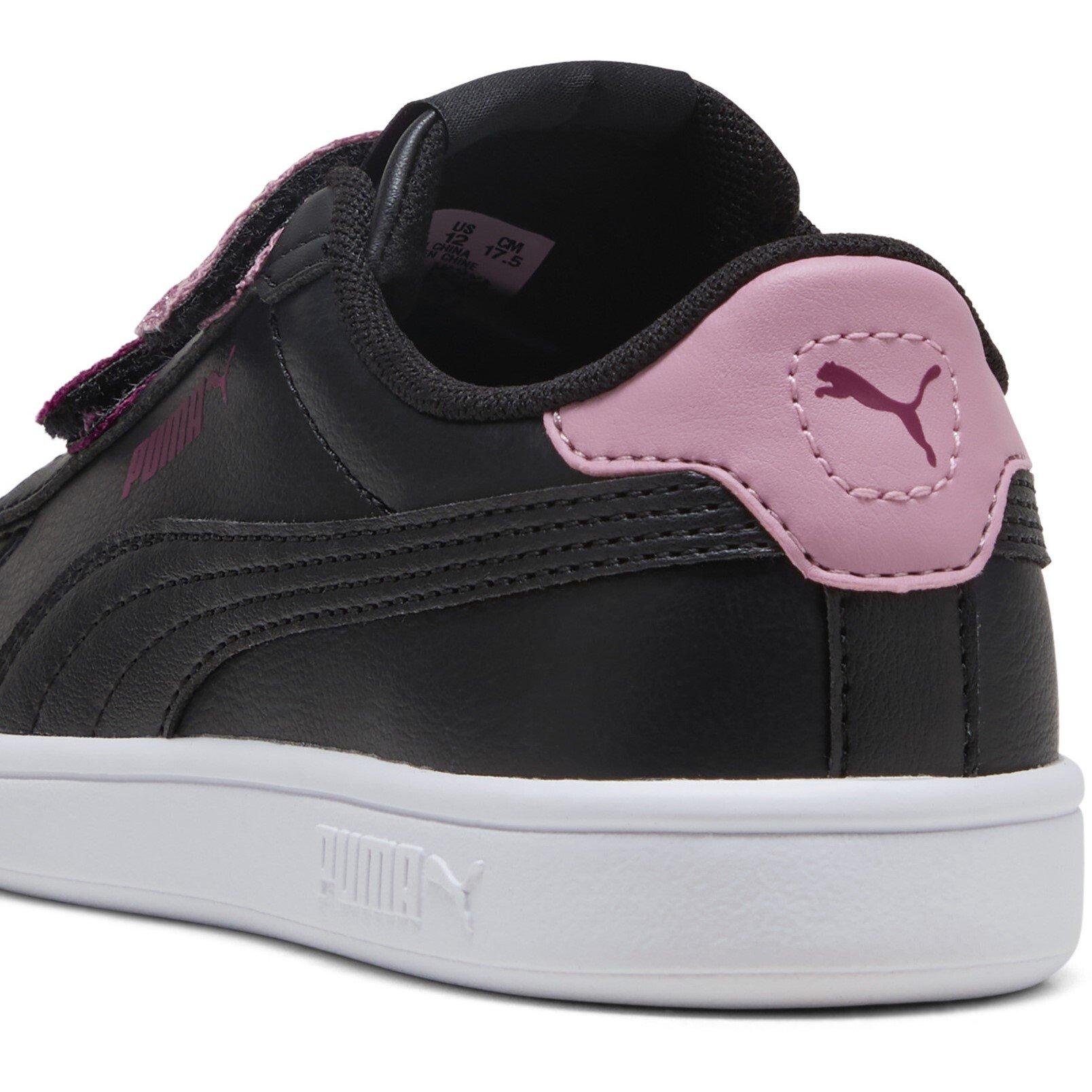 Zwart/Bes - Puma - Smash 3.0 Glitter Velcro Trainers Childrens - 5
