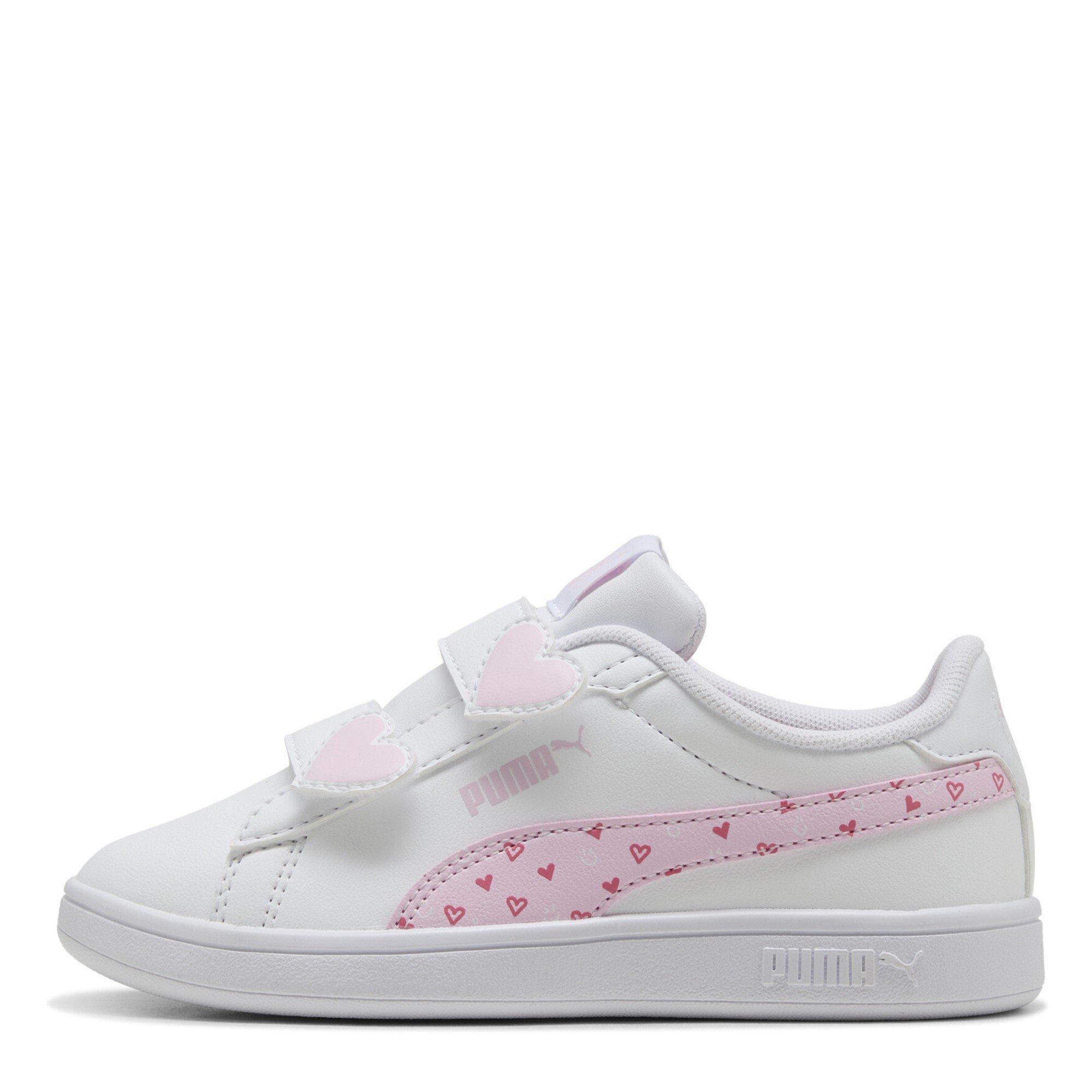 White/Pink - Puma - Puma Smash 3.0 Velcro Trainers Childrens - 2