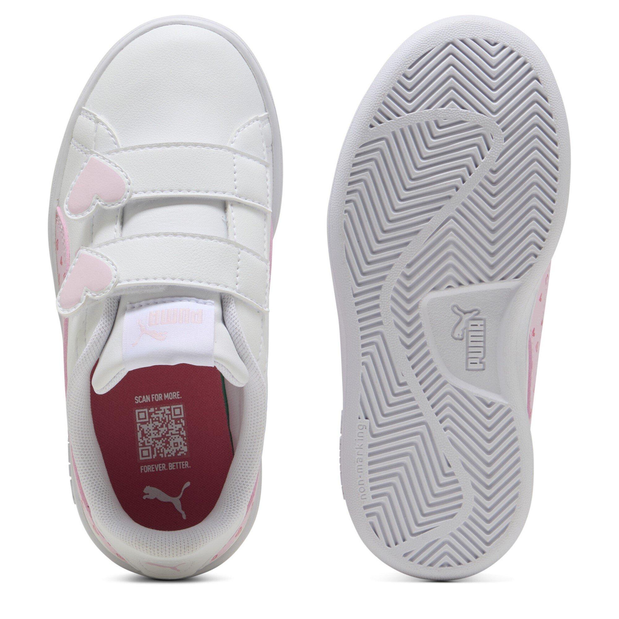 White/Pink - Puma - Puma Smash 3.0 Velcro Trainers Childrens - 3
