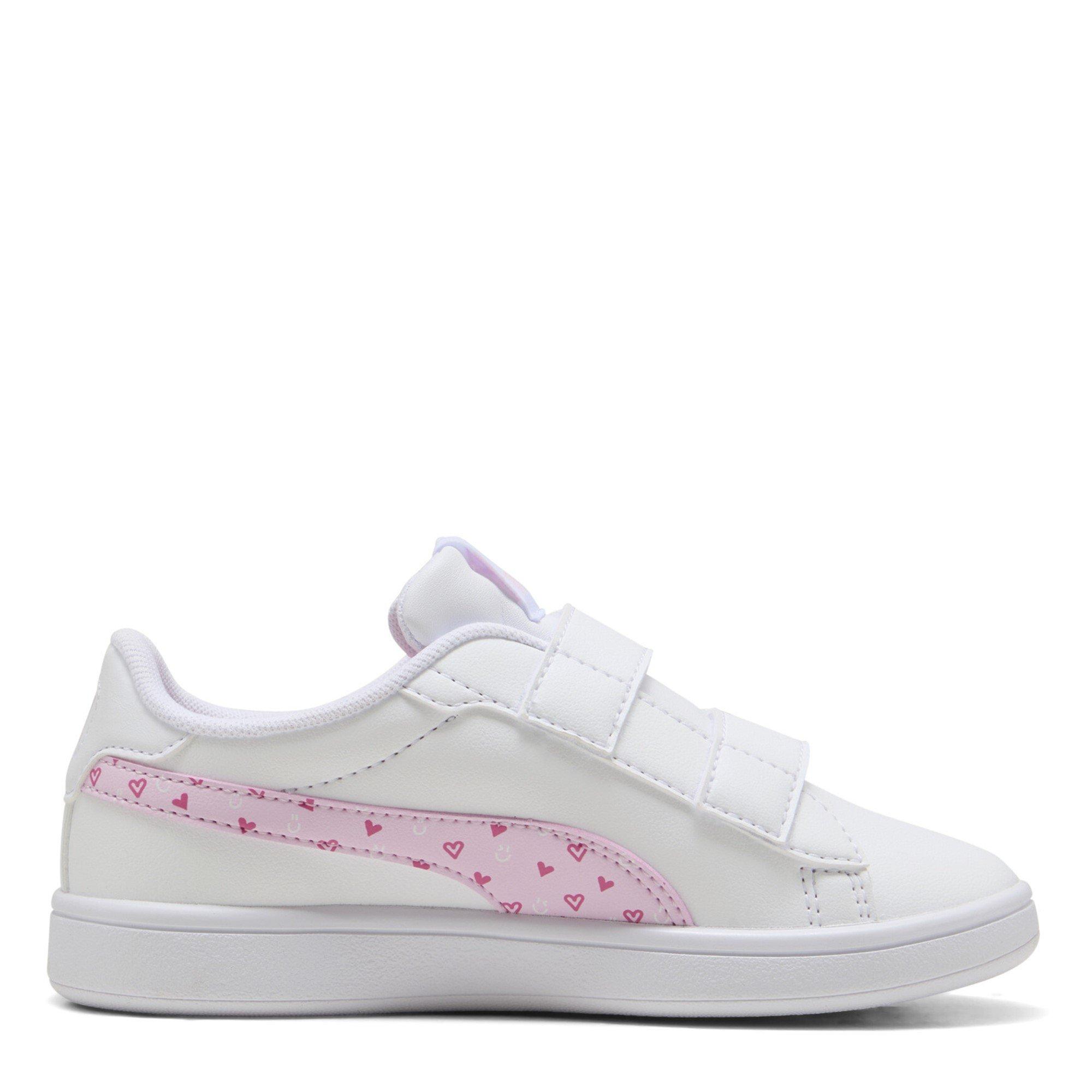 White/Pink - Puma - Puma Smash 3.0 Velcro Trainers Childrens - 4