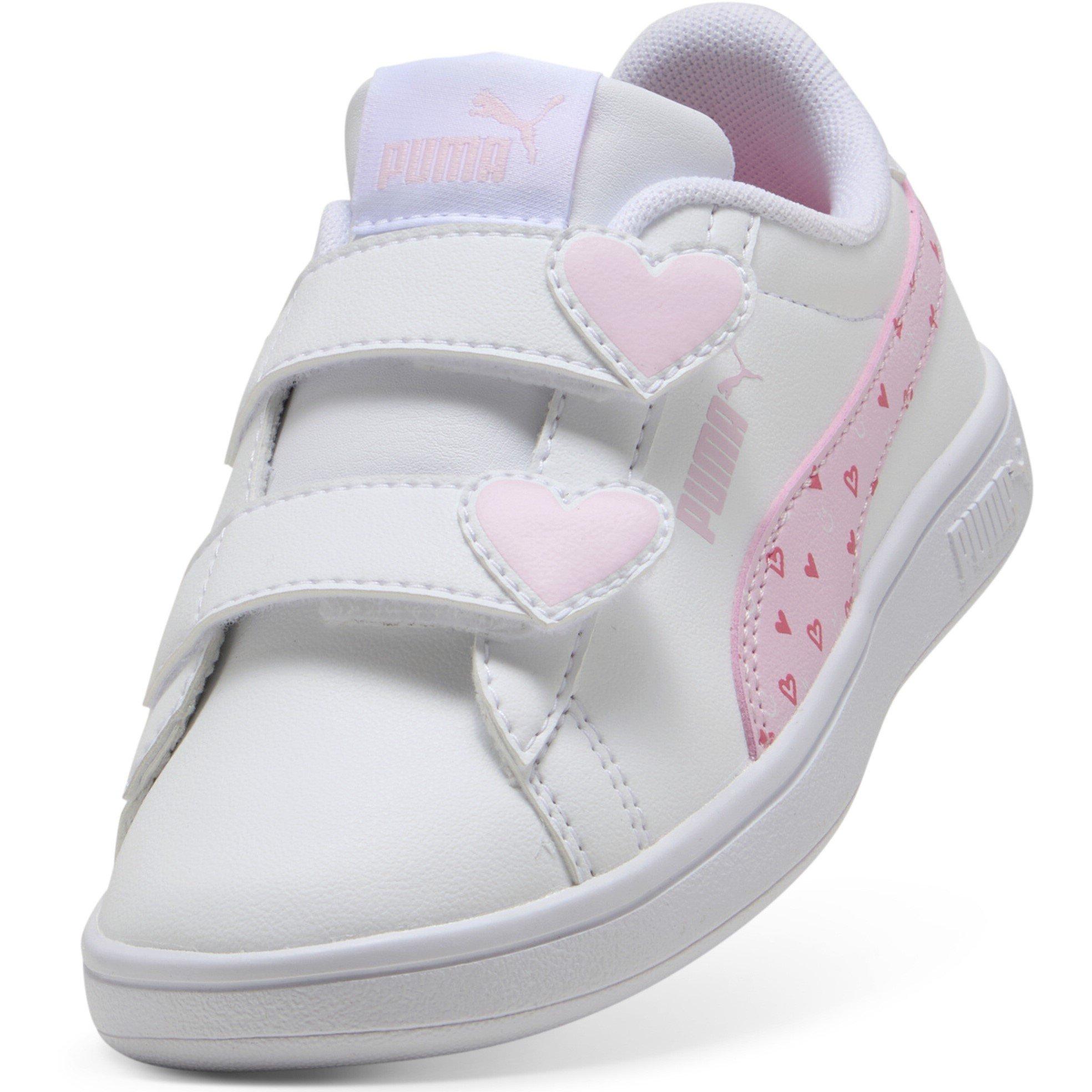 White/Pink - Puma - Puma Smash 3.0 Velcro Trainers Childrens - 6