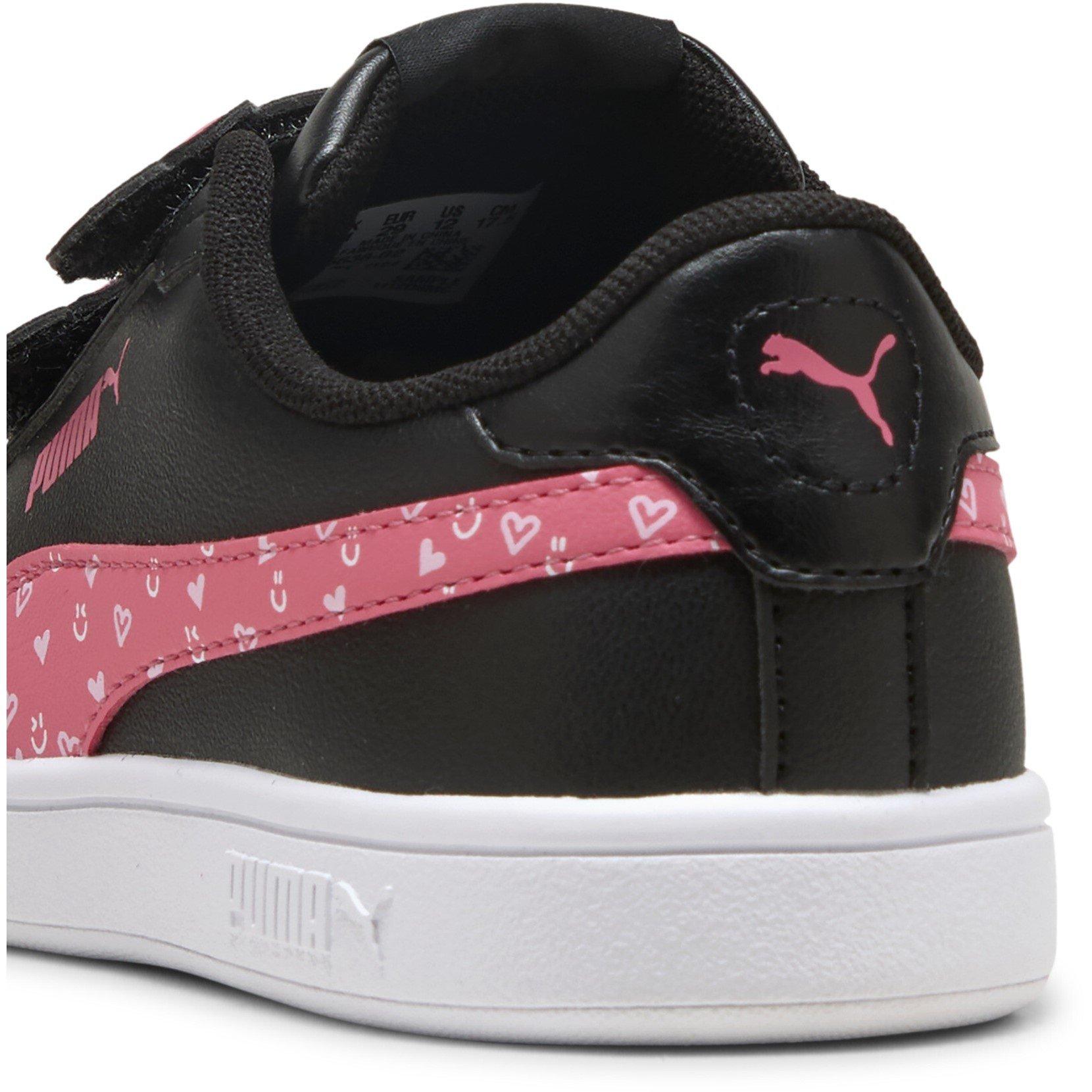 Black/Pink - Puma - Puma Smash 3.0 Velcro Trainers Childrens - 5