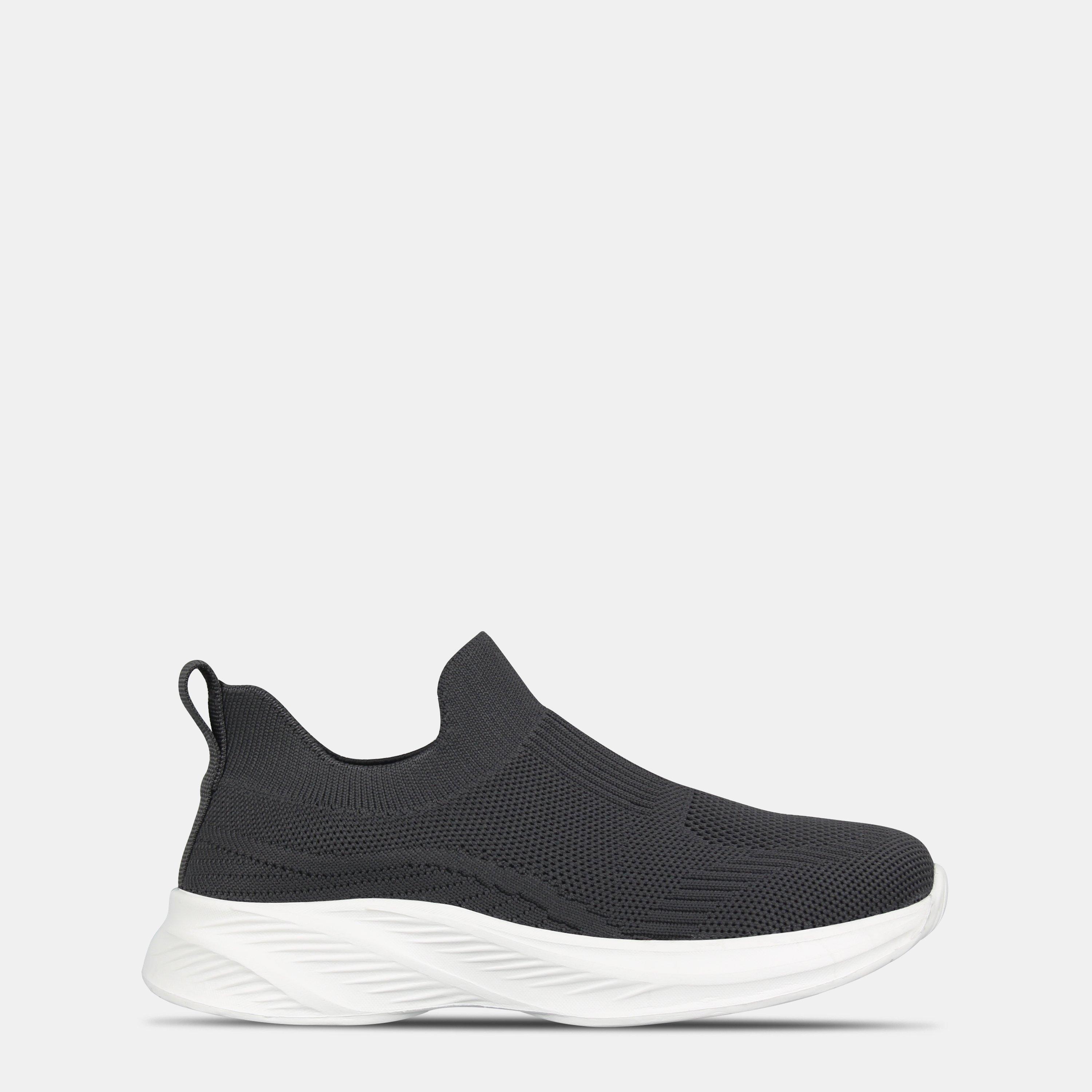Grey/White - Slazenger - Unisex Kids Spark Lightweight Slip On Trainers - 1