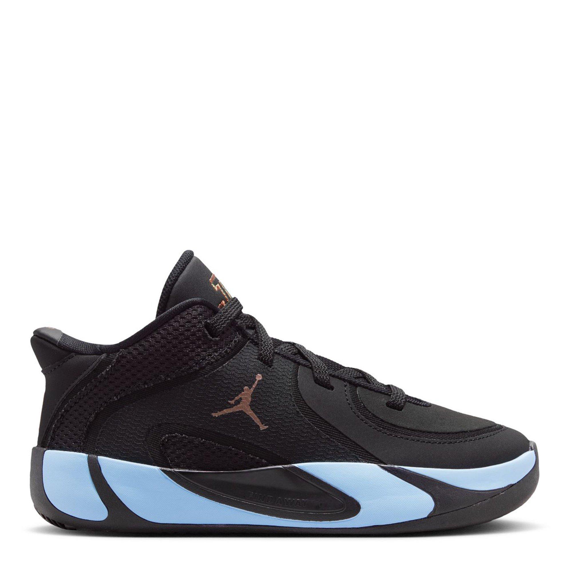 Air Jordan Boys Kids' Basketball Trainers - Black/Blue - C12 (30)
