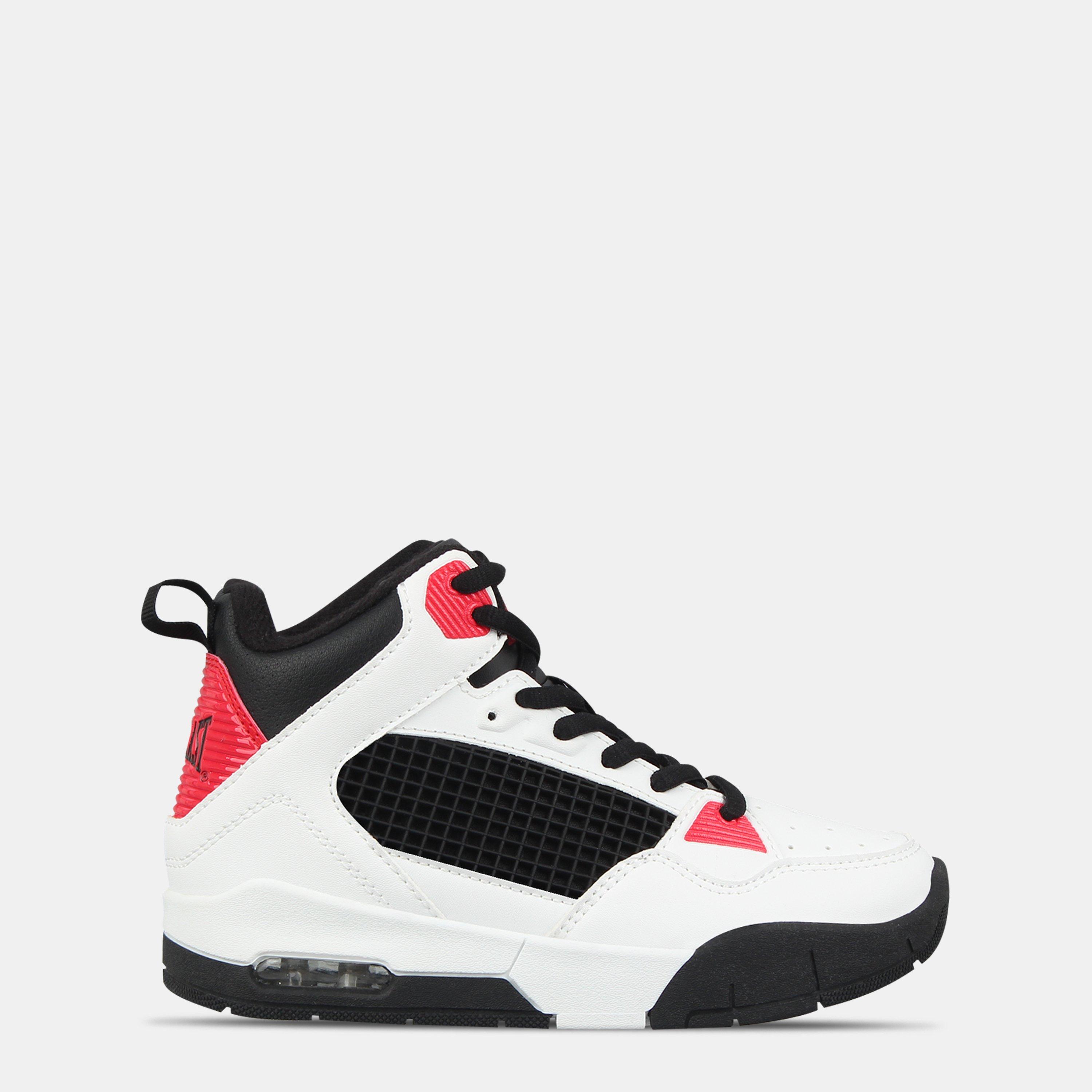 White/Blk/Red - Everlast - Kids' Layup Lace Up Basketball Trainers - 1