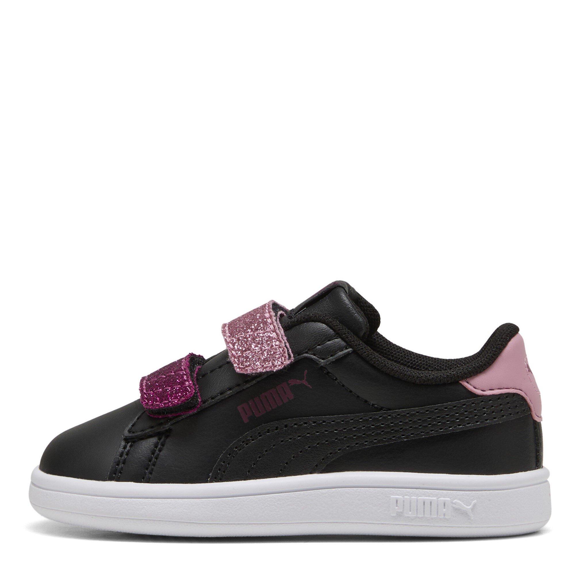 Black/Berry - Puma - Smash 3.0 Glitter Velcro Trainers Infants - 2