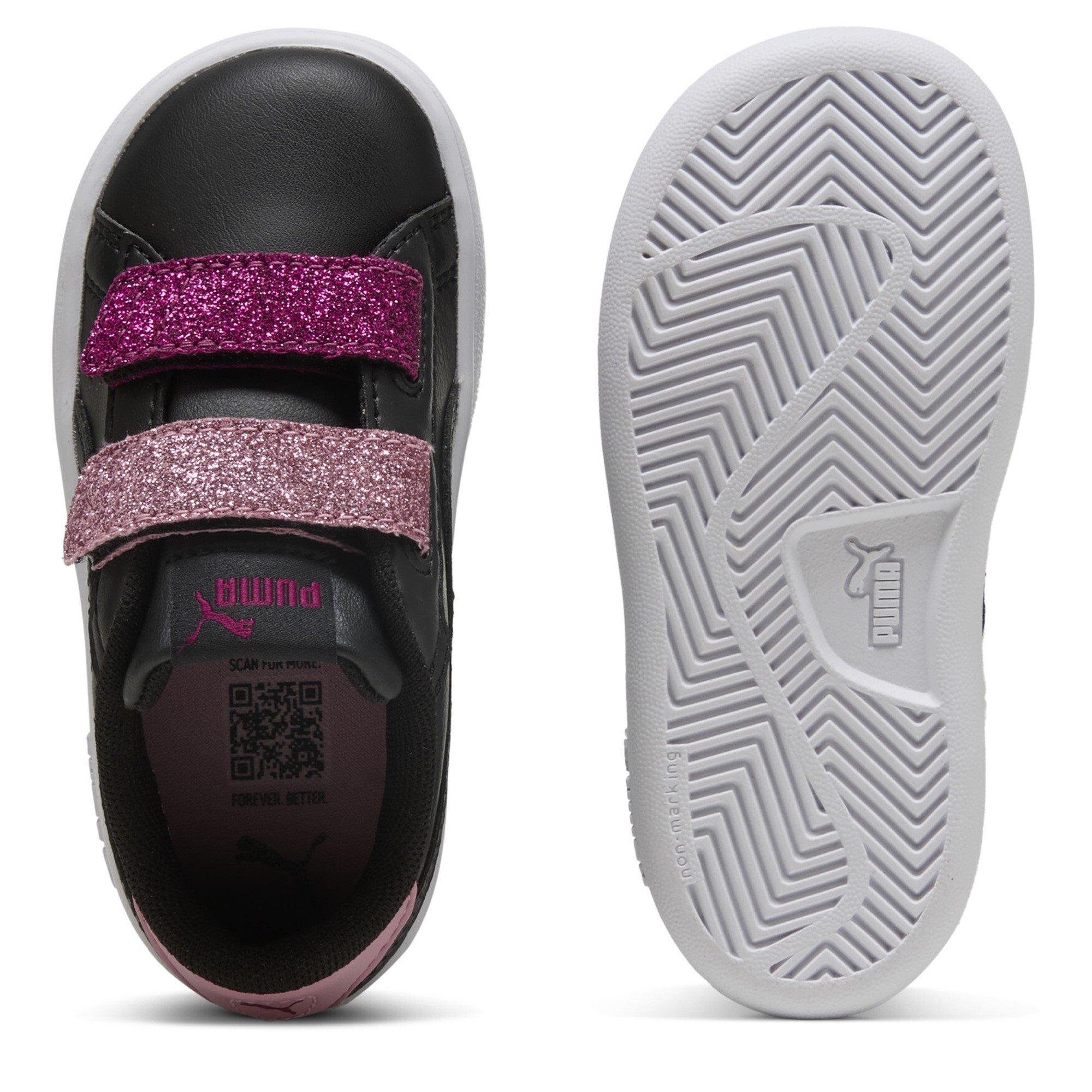 Black/Berry - Puma - Smash 3.0 Glitter Velcro Trainers Infants - 3