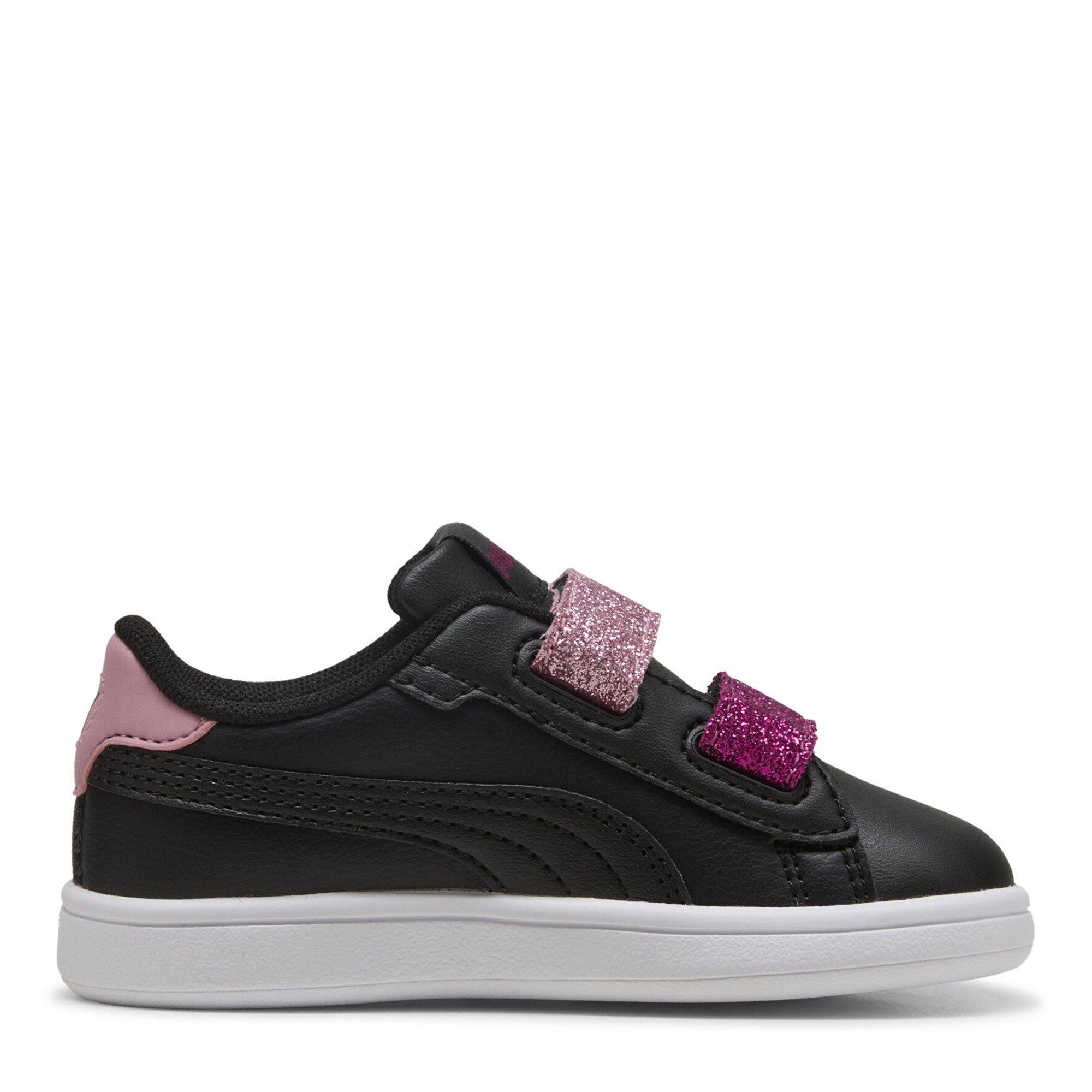 Black/Berry - Puma - Smash 3.0 Glitter Velcro Trainers Infants - 4