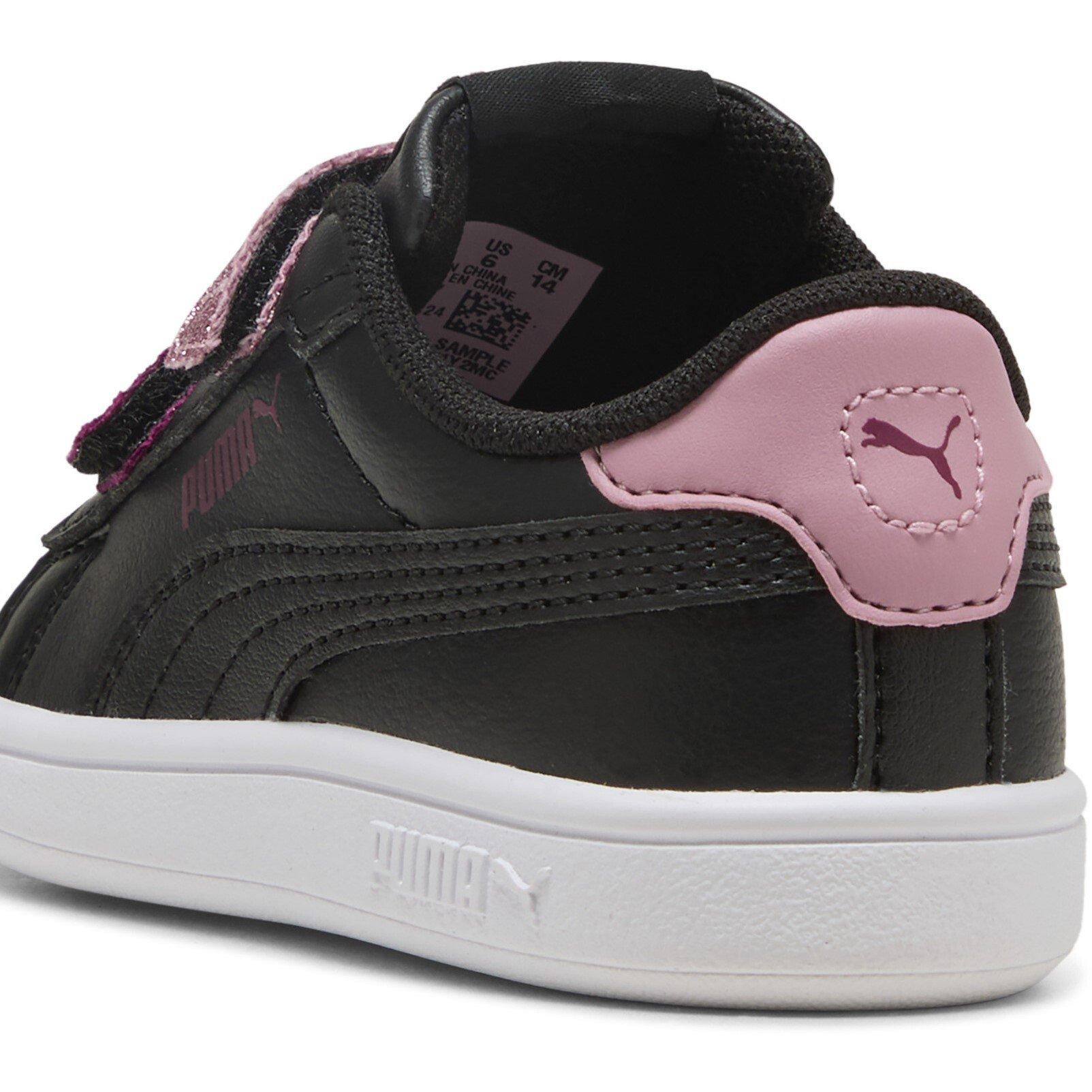 Black/Berry - Puma - Smash 3.0 Glitter Velcro Trainers Infants - 5