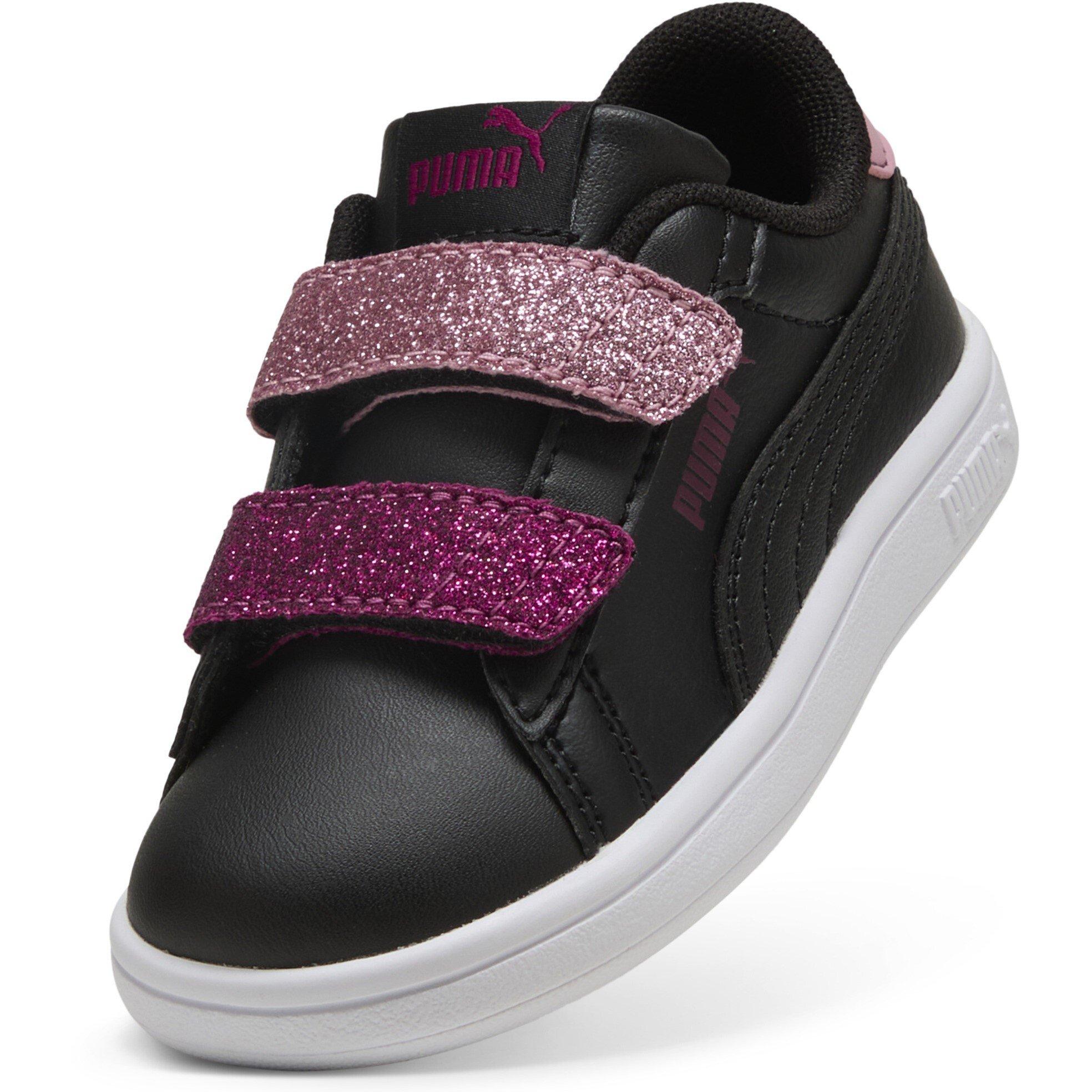 Black/Berry - Puma - Smash 3.0 Glitter Velcro Trainers Infants - 6