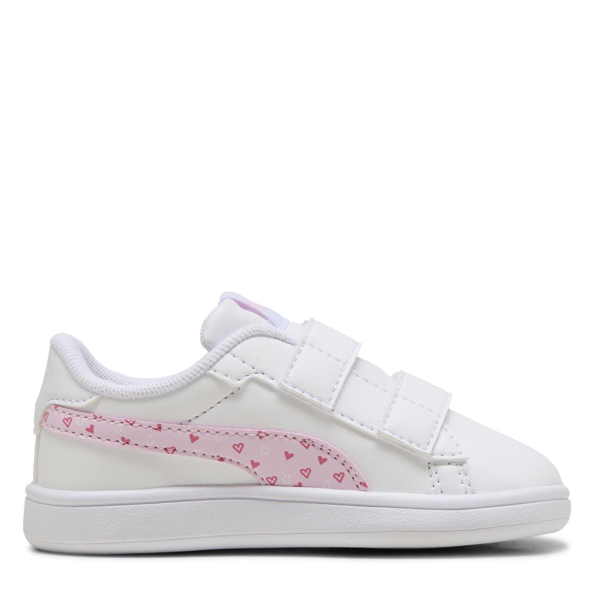 White/Pink - Puma - Smash 3.0 Velcro Trainers Infants - 4