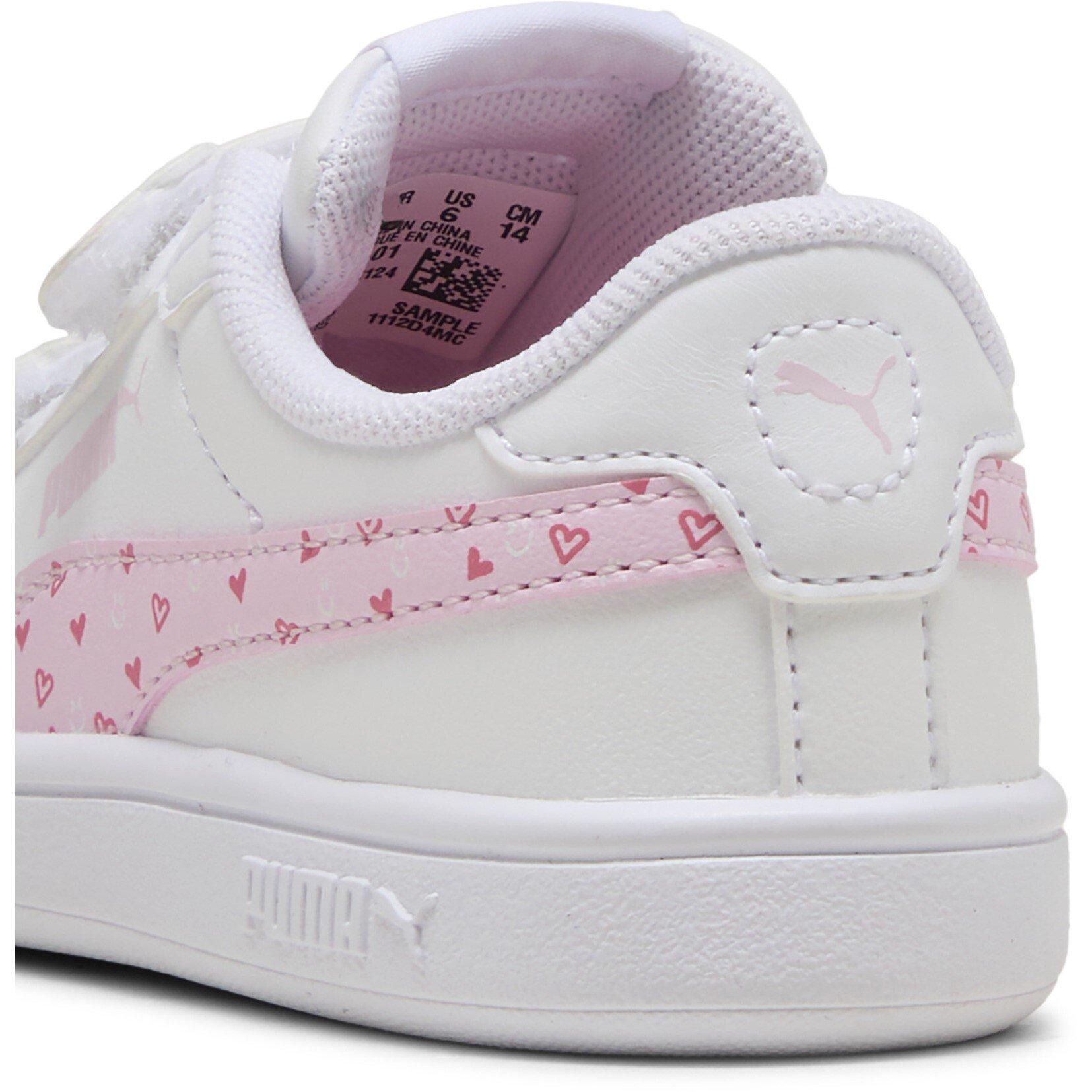 White/Pink - Puma - Smash 3.0 Velcro Trainers Infants - 5