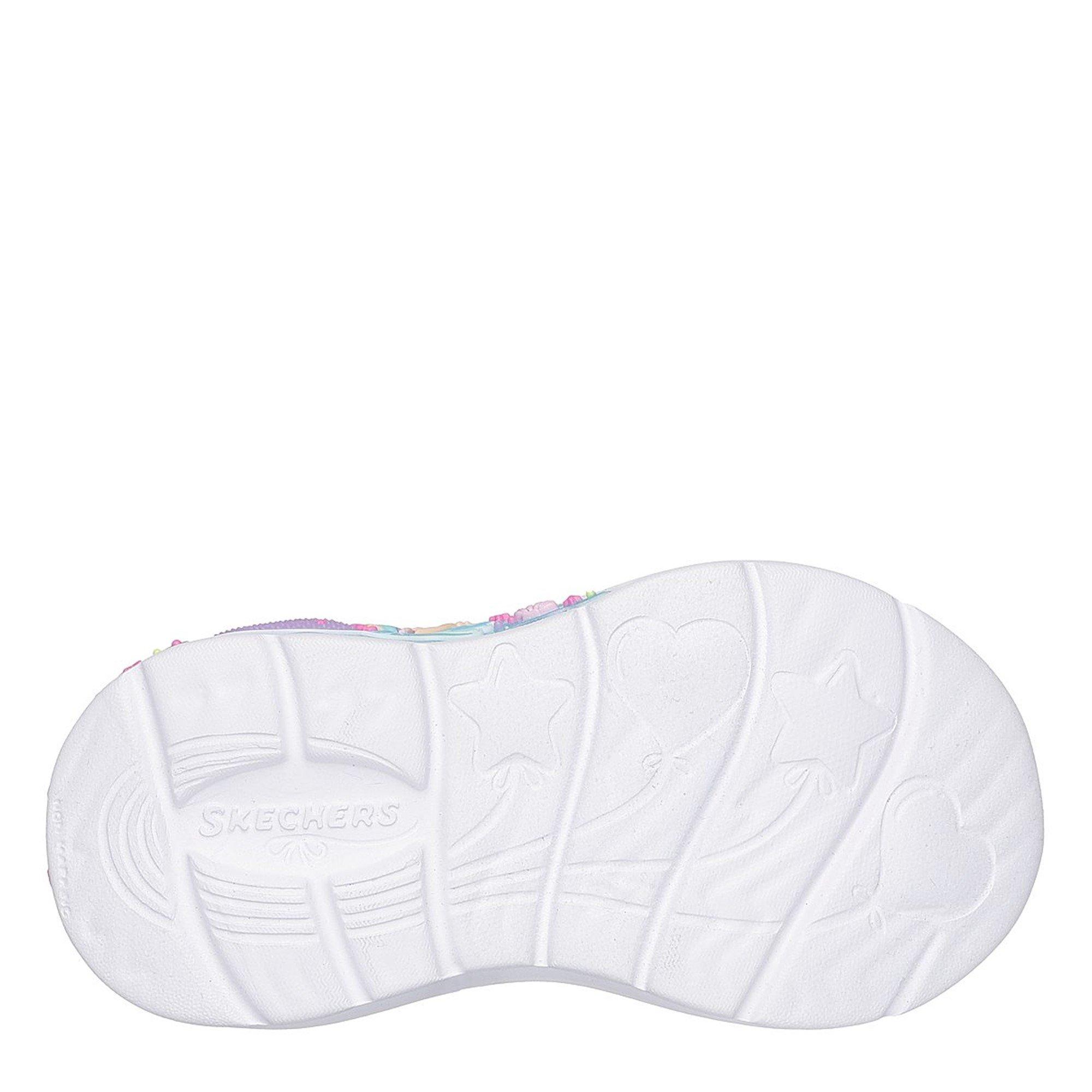 Plavo/Višenamjenski - Skechers - Leather Light Up Trainers - 4