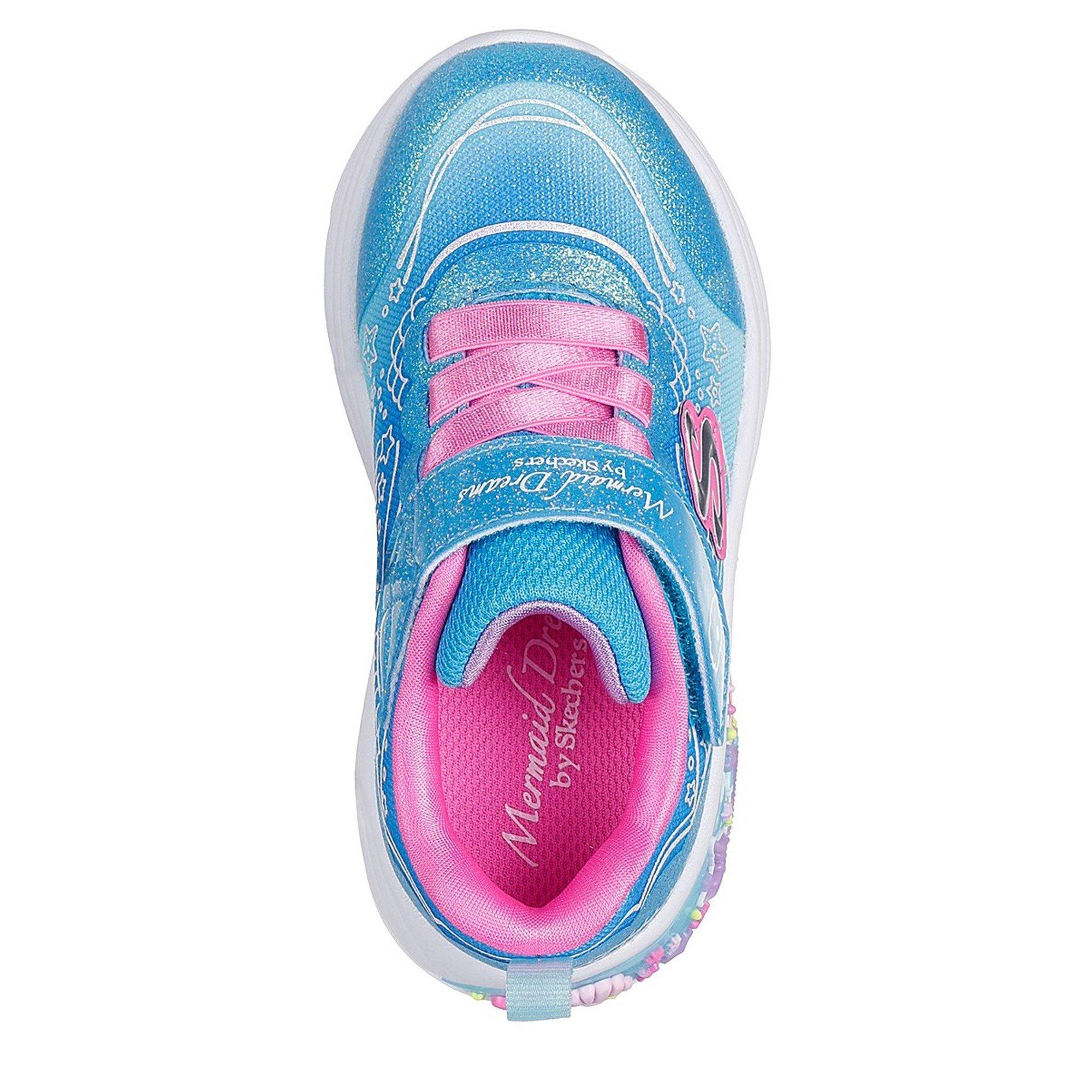 Plavo/Višenamjenski - Skechers - Leather Light Up Trainers - 5