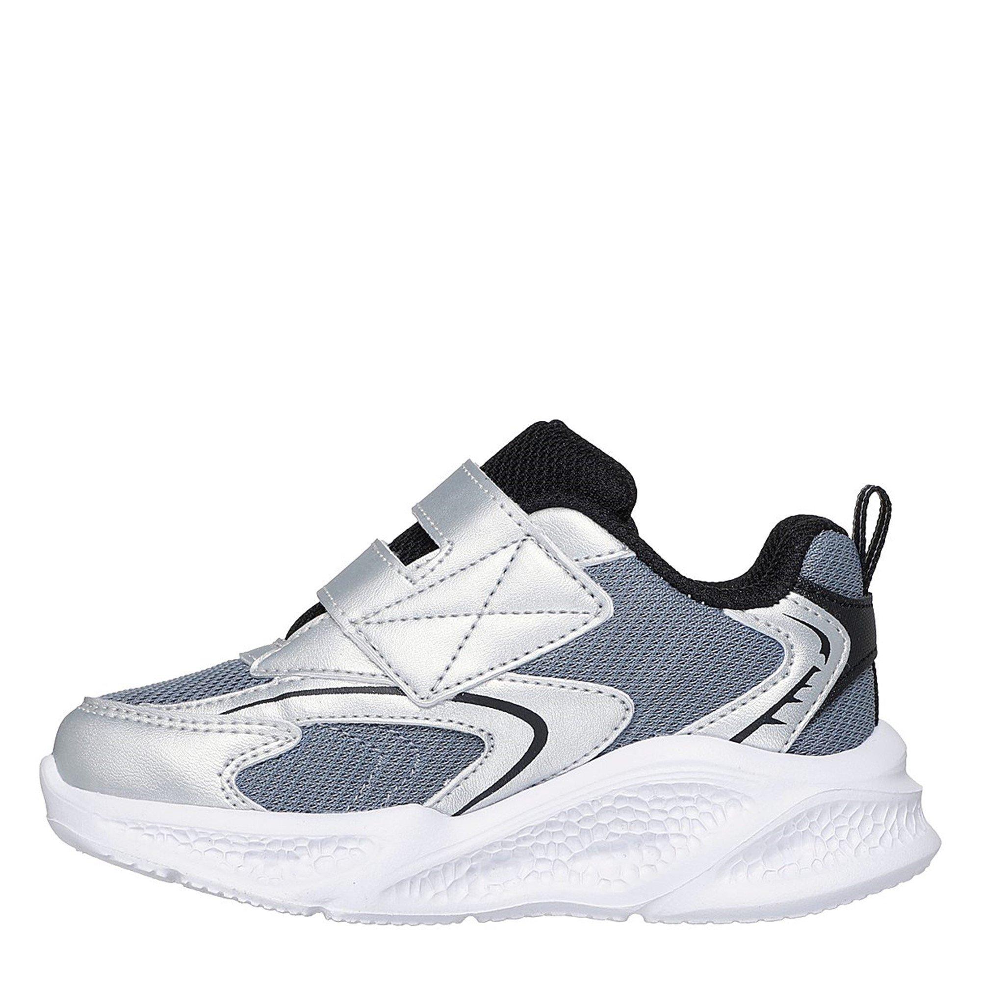 Silver/Black - Skechers - Meteor-Lights Light Up Trainers Boys - 2