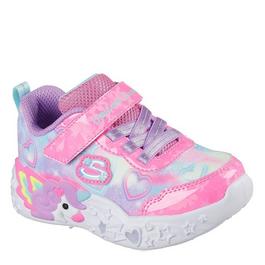 Skechers Lighted Unicorn Gore & Strap W Mult Light Up Trainers Girls