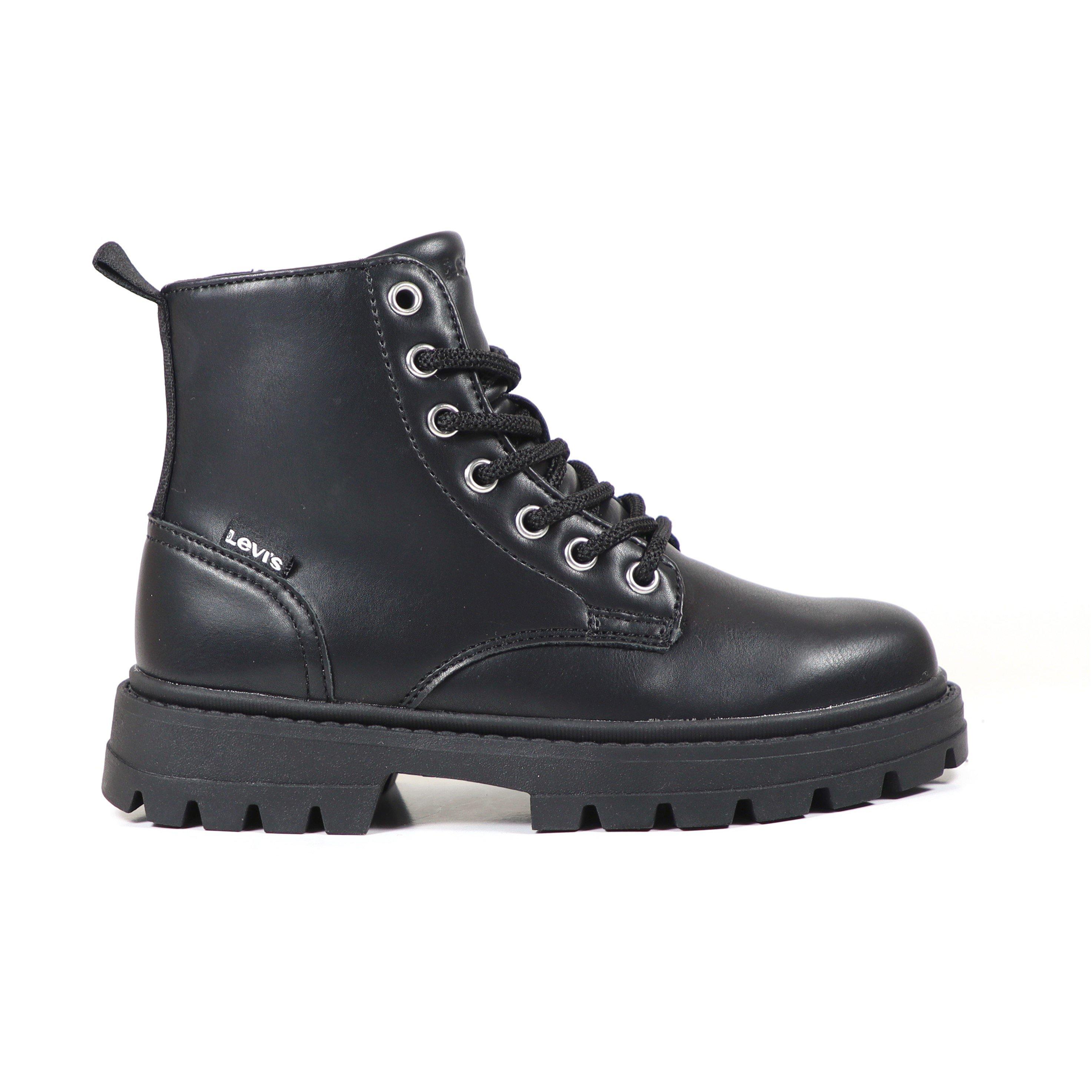 Black 0003 - Levis - Kids' Pasadena Reinforced Side Zip Biker Boots - 1