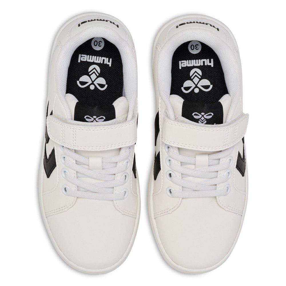 White/Black - Hummel - Derby Court Trainers Childrens - 6