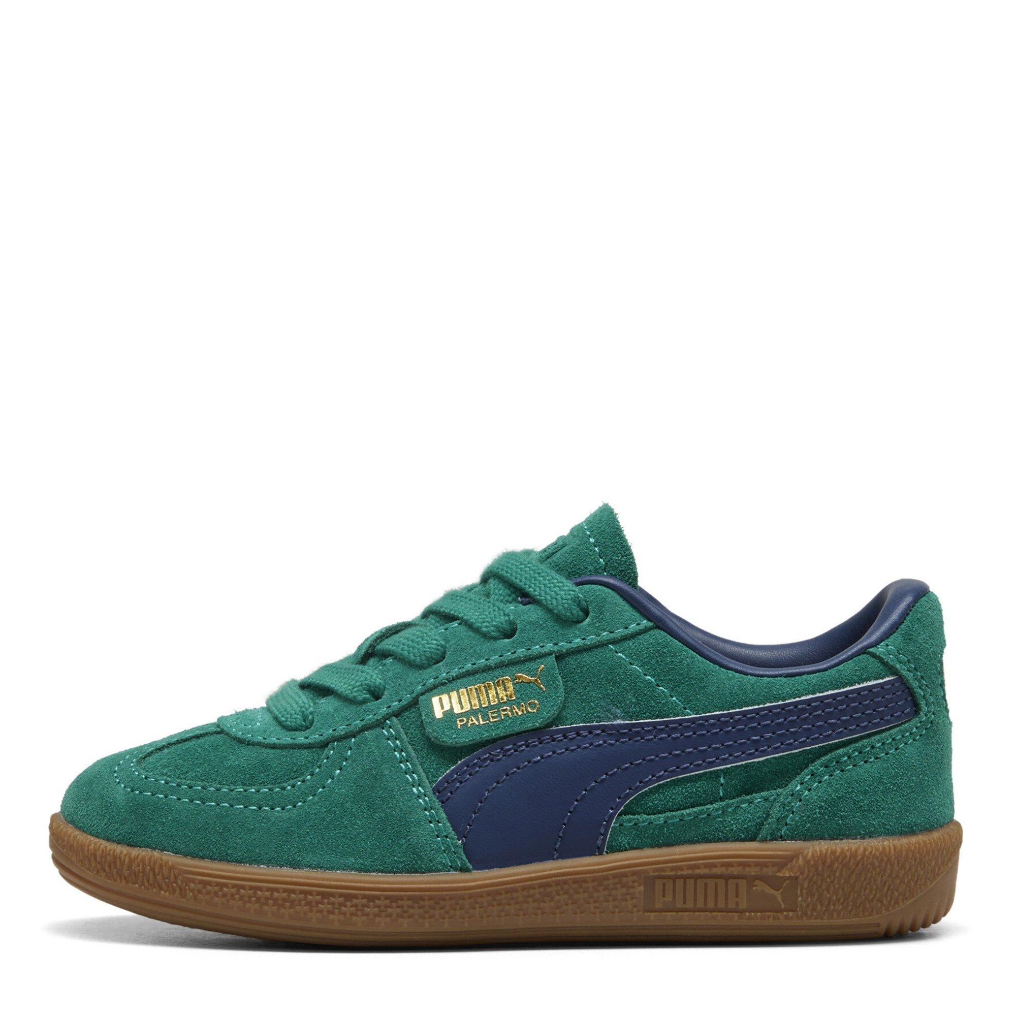 WldGrn-PrsnBl - Puma - Unisex Kids' Palermo Classic Low-Top Trainers - 2