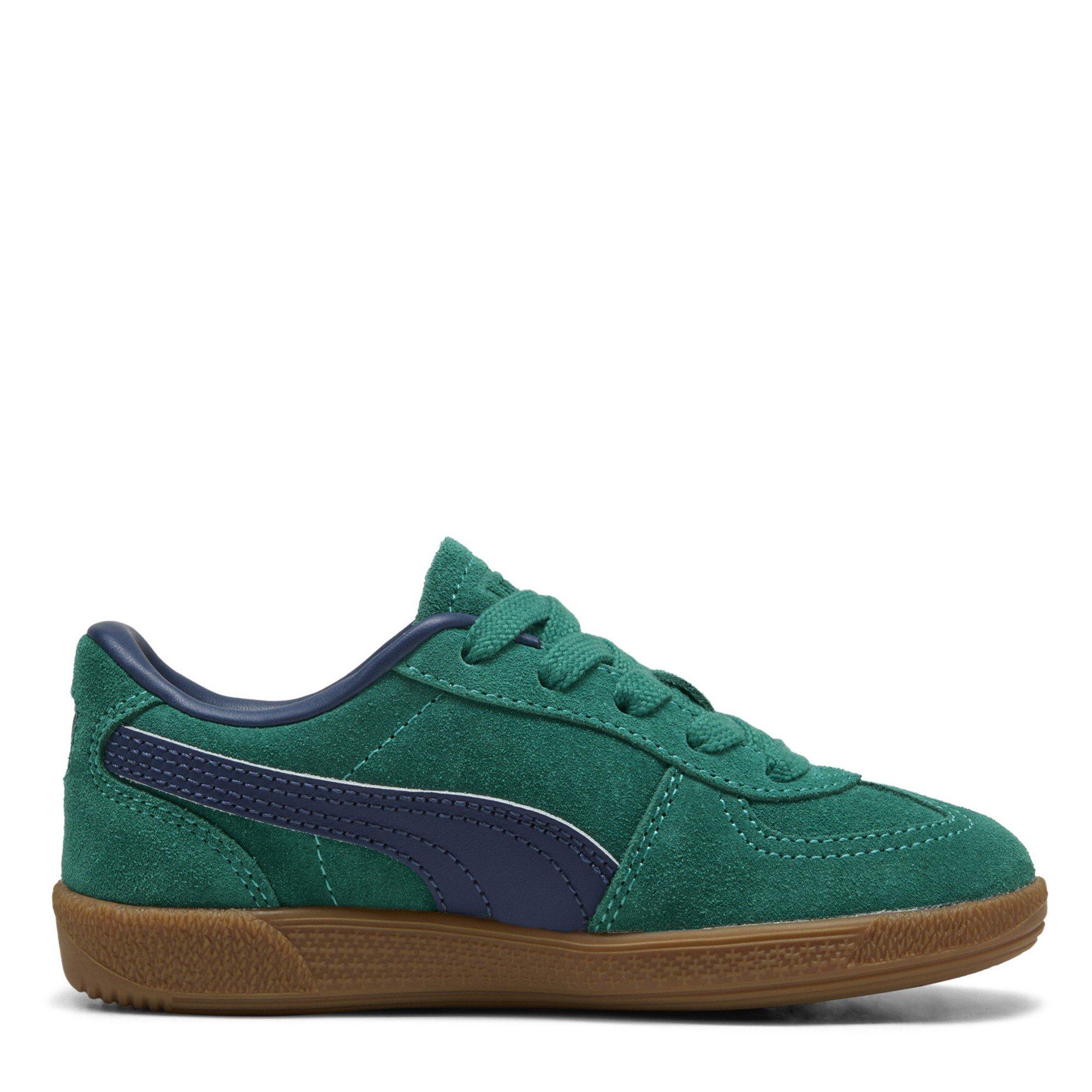 WldGrn-PrsnBl - Puma - Unisex Kids' Palermo Classic Low-Top Trainers - 4