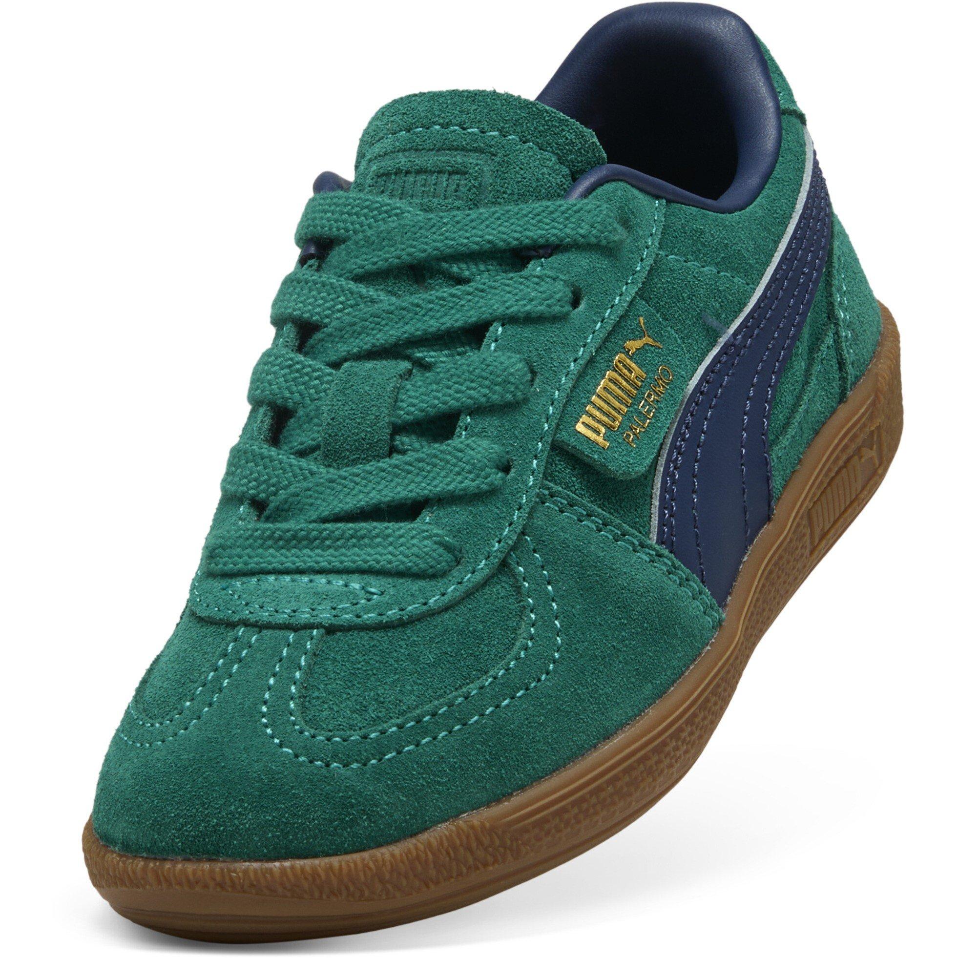 WldGrn-PrsnBl - Puma - Unisex Kids' Palermo Classic Low-Top Trainers - 6